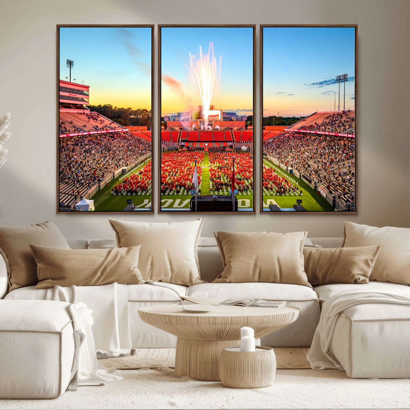 MGV-FC-48X32-3P - North Carolina State University Canvas Print, North Carolina State University Wolfpack Football Team