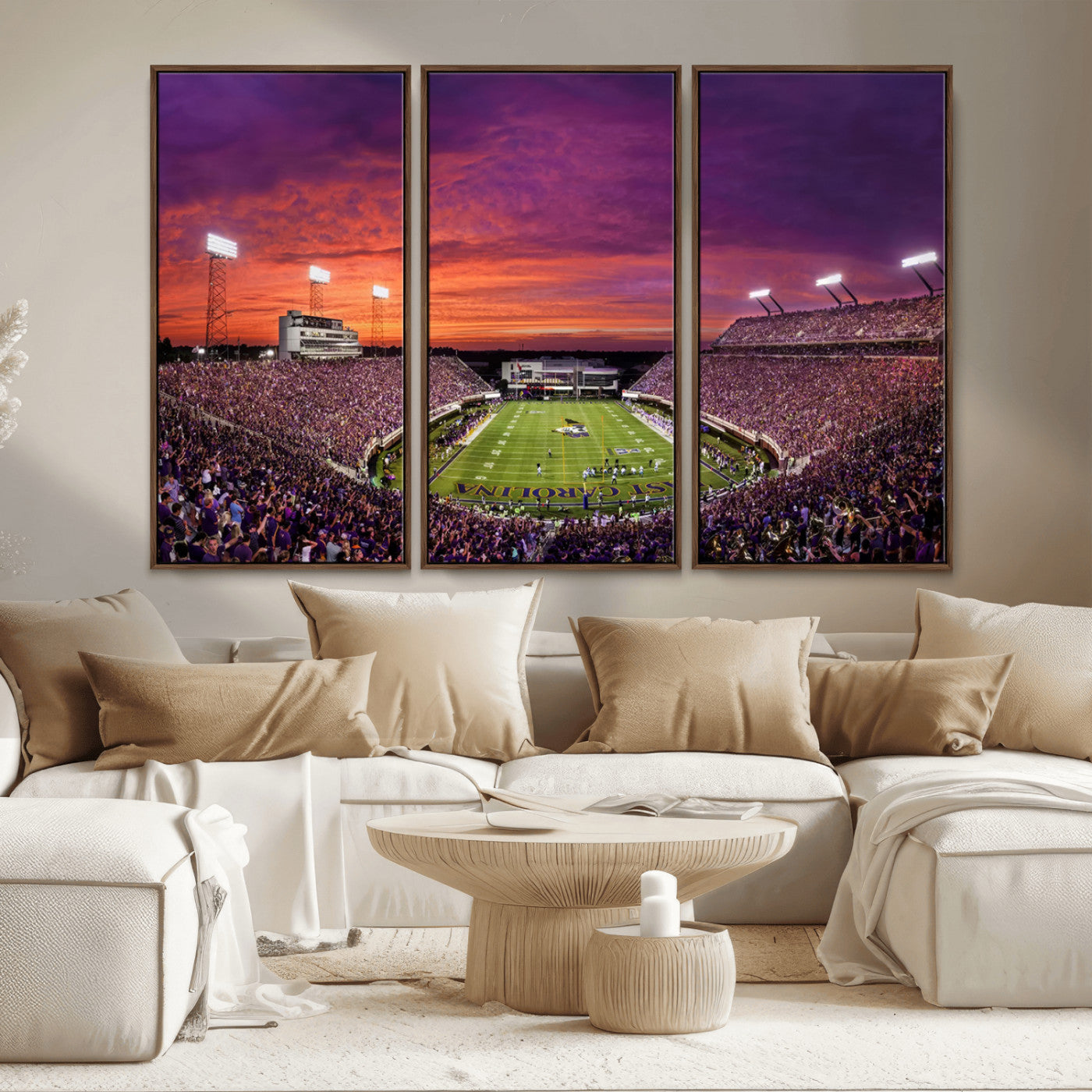 MGV-FC-48X32-3P - East Carolina University Pirates Football Print Canvas- Greenville Dowdy-Ficklen Stadium Wall Art