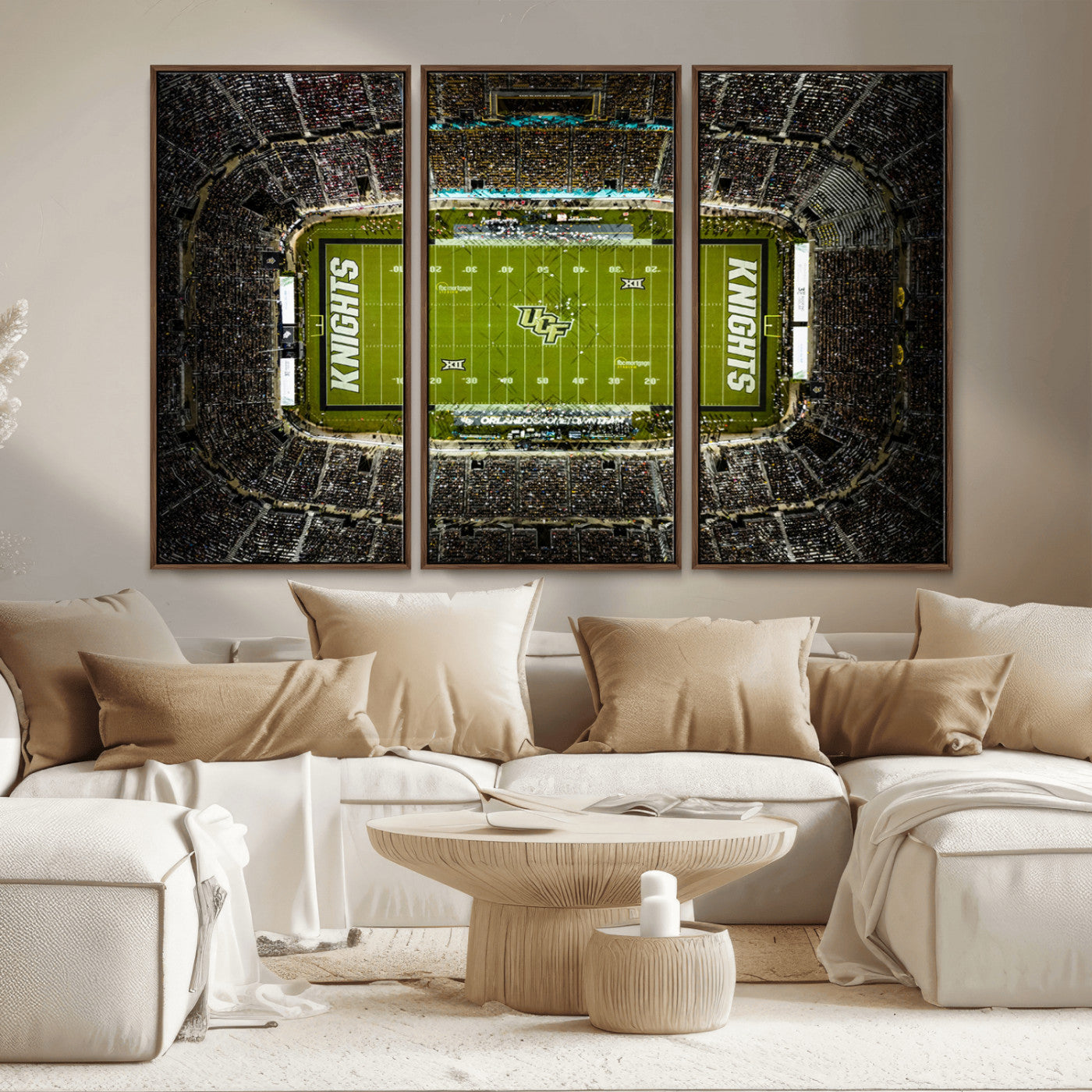 MGV-FC-48X32-3P - UCF Knights Football Team Print - Orlando FBC Mortgage Stadium Wall Art, UCF Knights Canvas Print