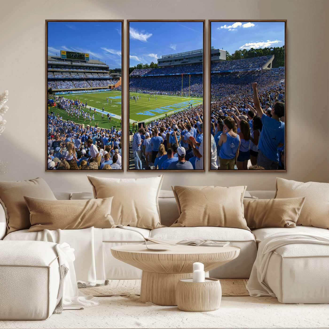MGV-FC-48X32-3P - University of North Carolina Tar Heels Team Canvas Print - Chapel Hill Kenan Memorial Stadium Wall