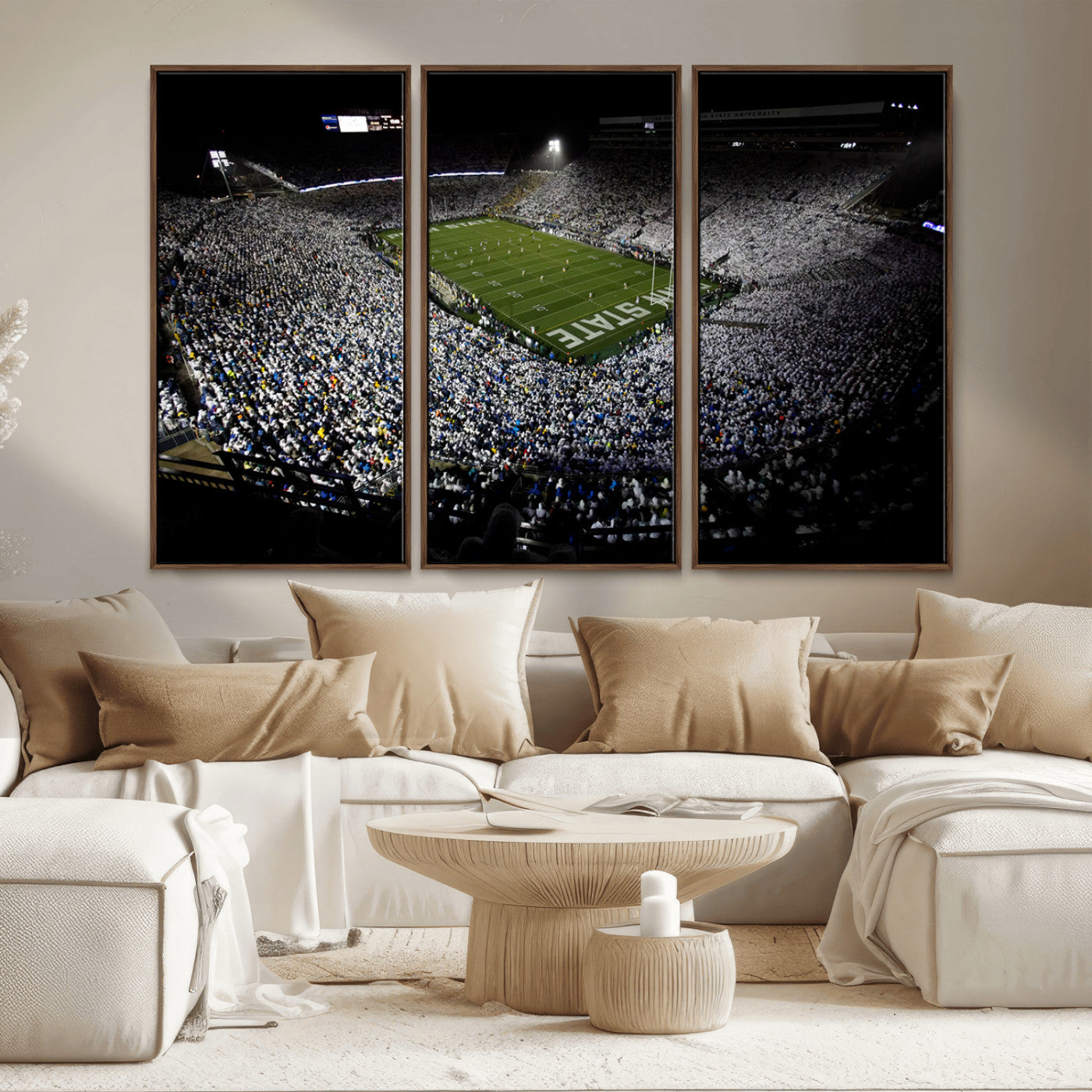 MGV-FC-48X32-3P - Penn State Football Stadium Wall Art - Beaver Stadium Canvas Print