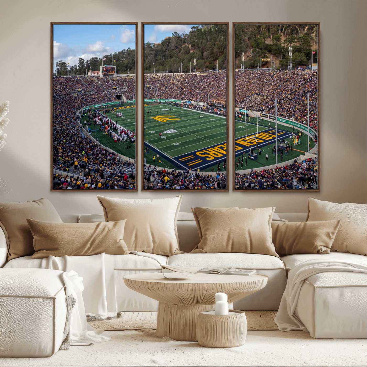 MGV-FC-48X32-3P - University of California Golden Bears Football Team Print - Berkeley California Memorial Stadium Art
