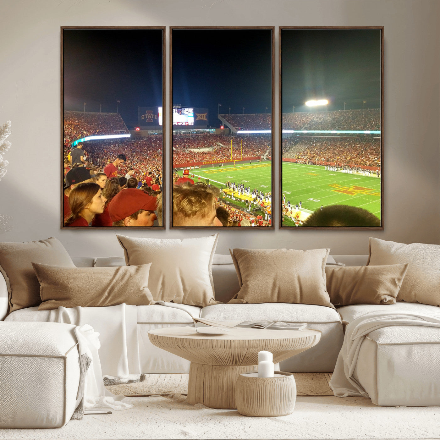 MGV-FC-48X32-3P - Iowa State University Cyclones Art Print, Football Team Print - Jack Trice Stadium Ames Wall Art