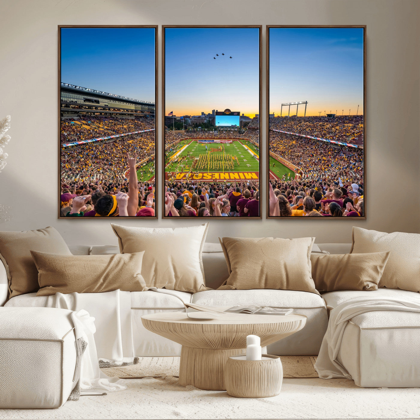MGV-FC-48X32-3P - University of Minnesota Golden Gophers Art Print, Football Team Print - Minneapolis Huntington Bank