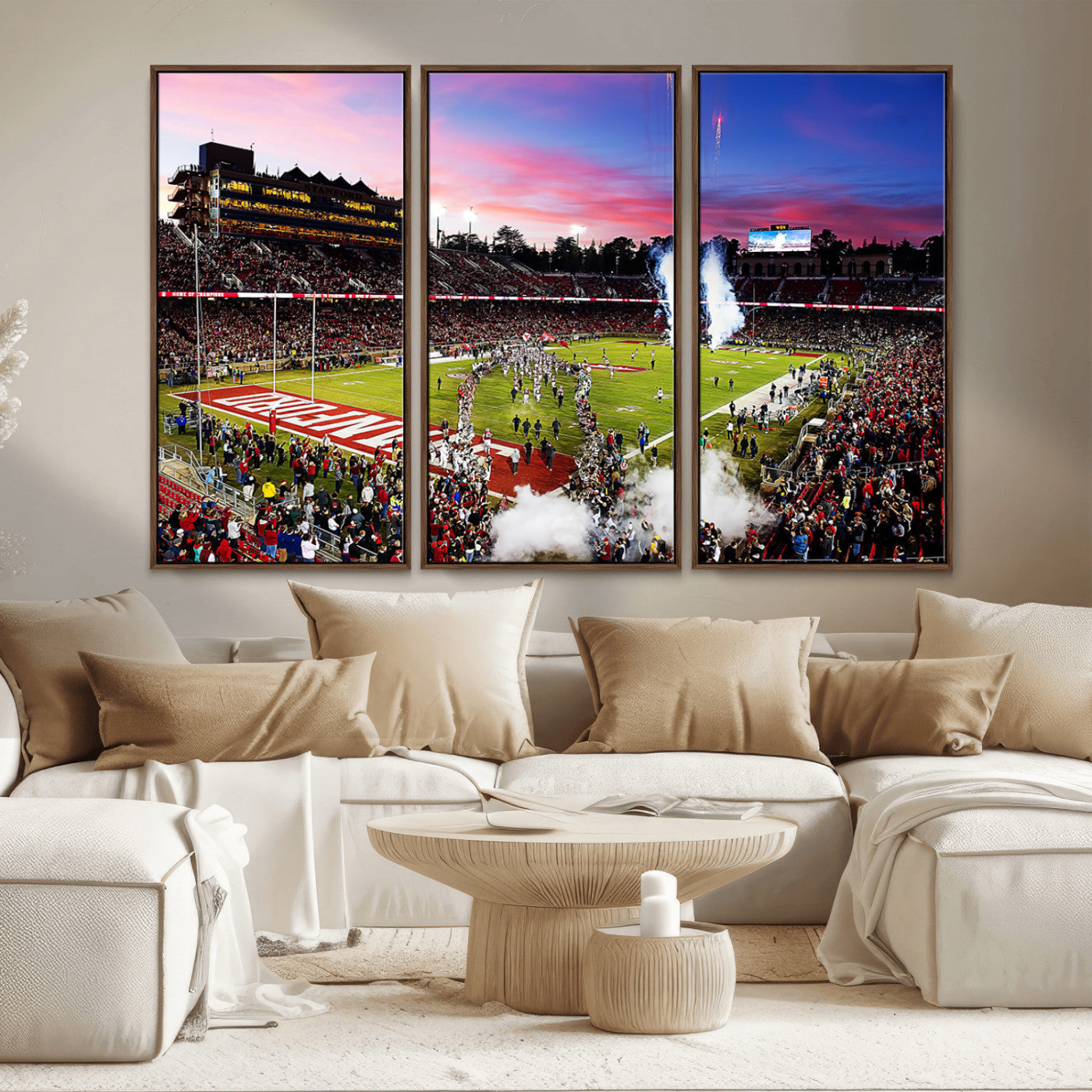 MGV-FC-48X32-3P - Stanford University Cardinal Football Team Print - Stanford Stadium Wall Art Canvas Print