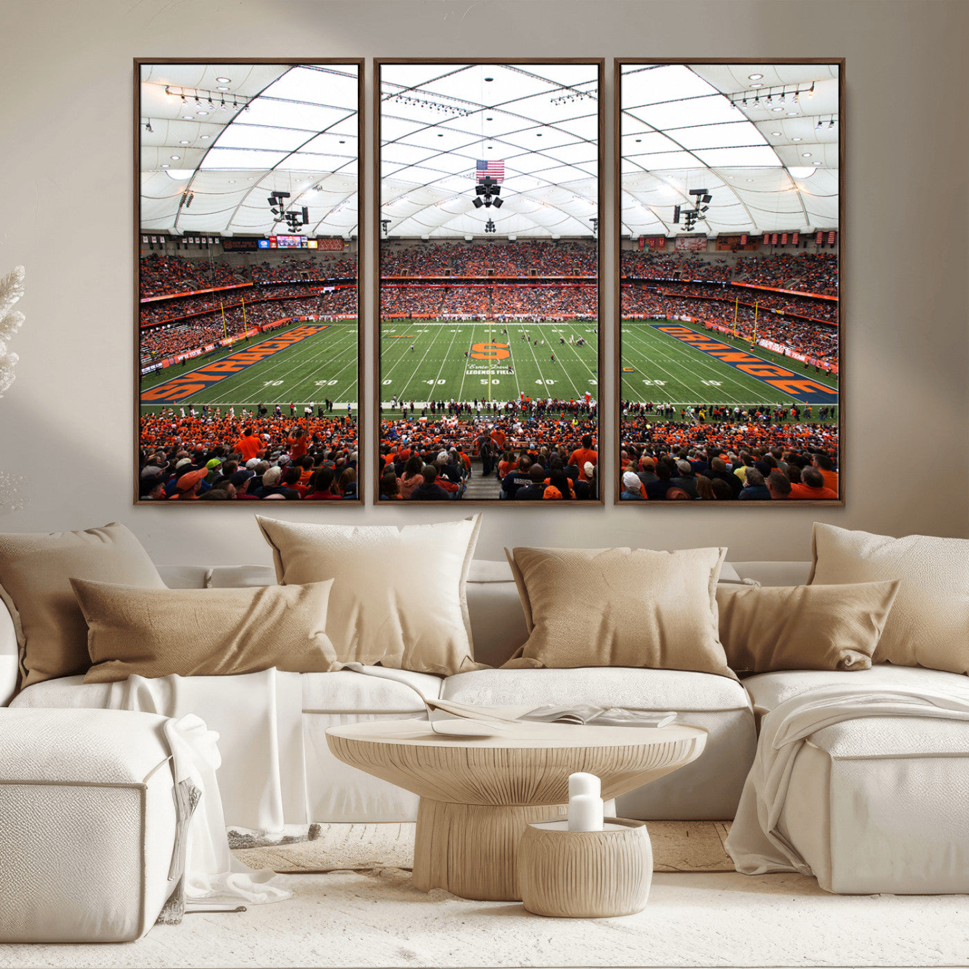 MGV-FC-48X32-3P - Syracuse University Orange Football Team Print - Syracuse JMA Wireless Dome Wall Art Canvas Print