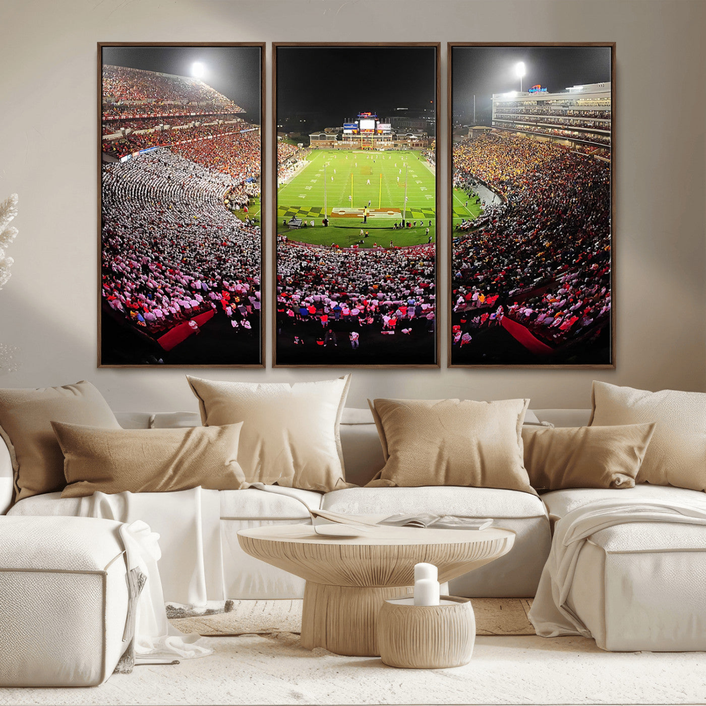MGV-FC-48X32-3P - University of Maryland Terrapins Football Team Print - College Park SECU Stadium Wall Art Canvas