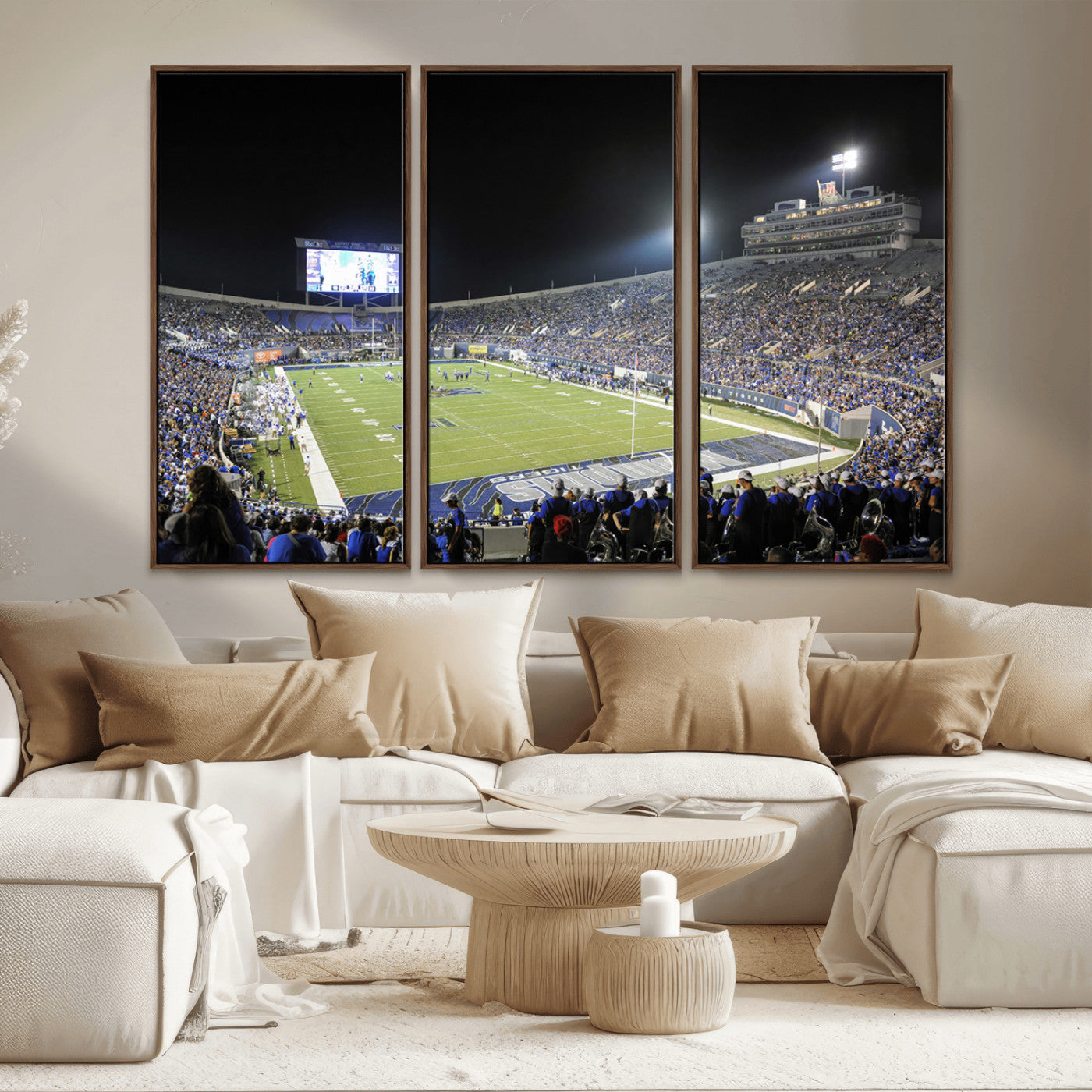 MGV-FC-48X32-3P - University of Memphis Tigers Football Team Print - Memphis Simmons Bank Liberty Stadium Wall Art