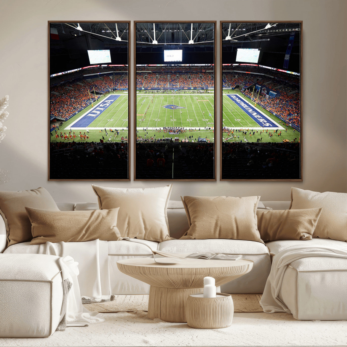 MGV-FC-48X32-3P - The University of Texas at San Antonio Roadrunners Football Team Print - San Antonio Alamodome Wall