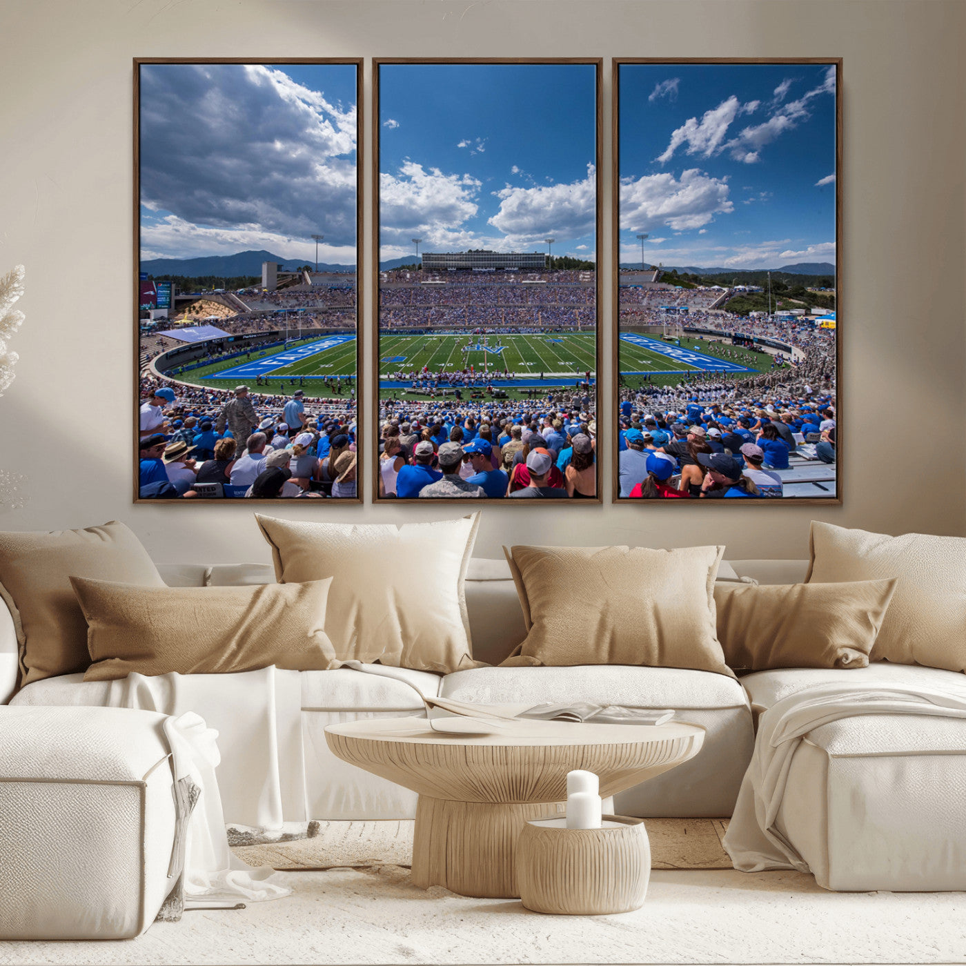 MGV-FC-48X32-3P - Air Force Falcons Football Team Print - Colorado Springs Falcon Stadium Wall Art Canvas Print