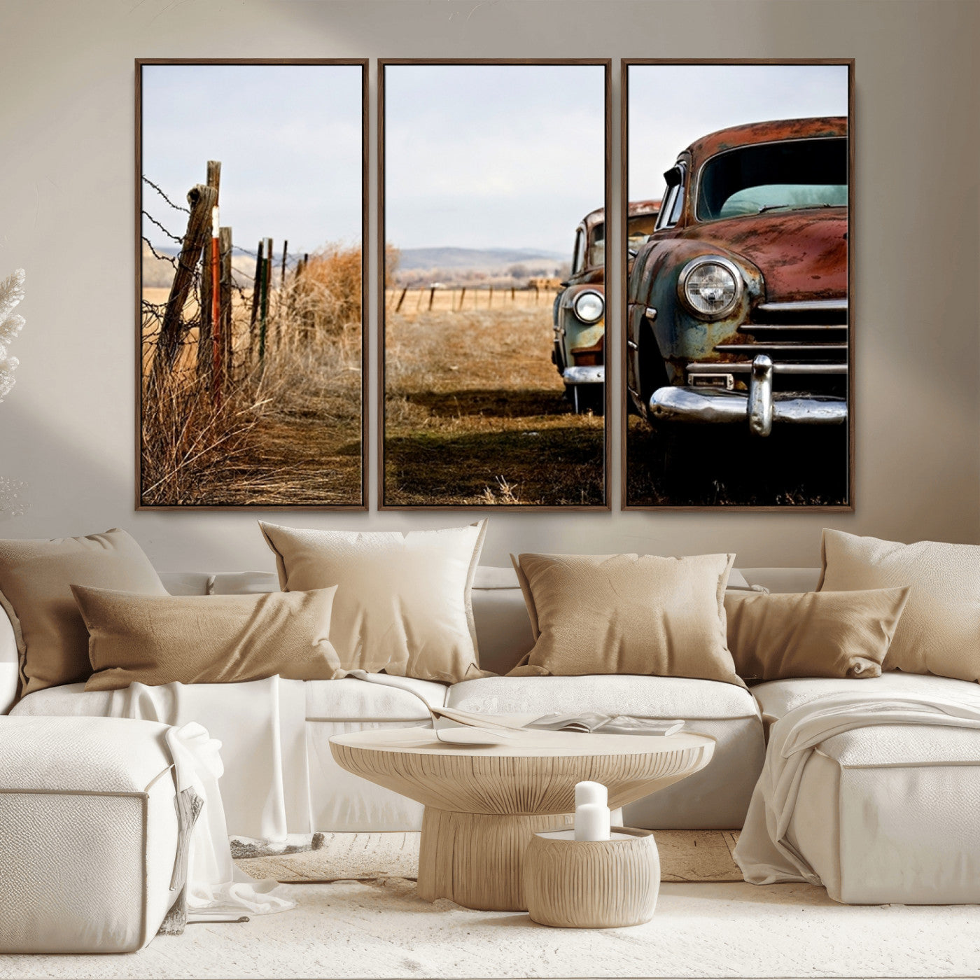 MGV-FC-48X32-3P - Classic Cars Vintage Wall Art Canvas Print