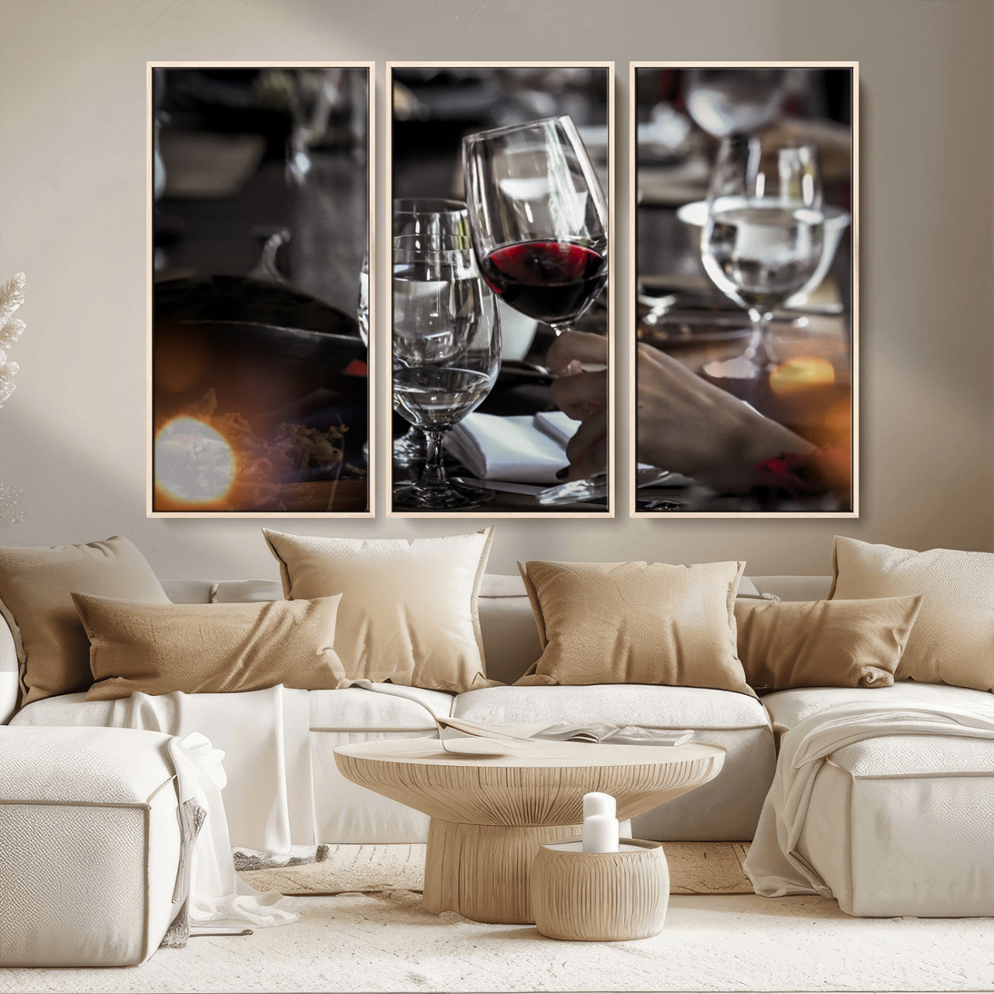 MGV-FC-48X32-3P - Red Wine and Glass Canvas Print