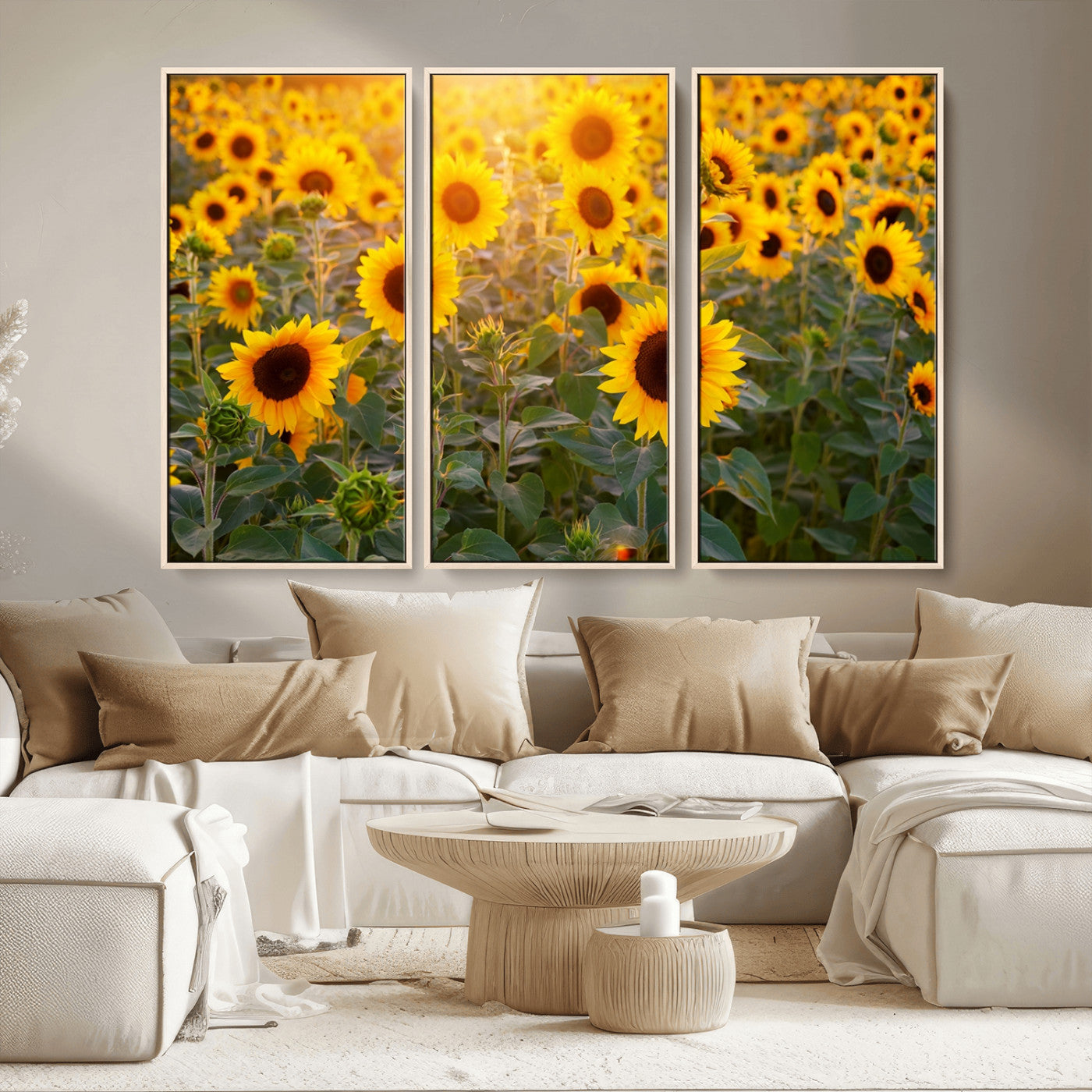 MGV-FC-48X32-3P - Sunflower Sunshine Wall Art Canvas Print