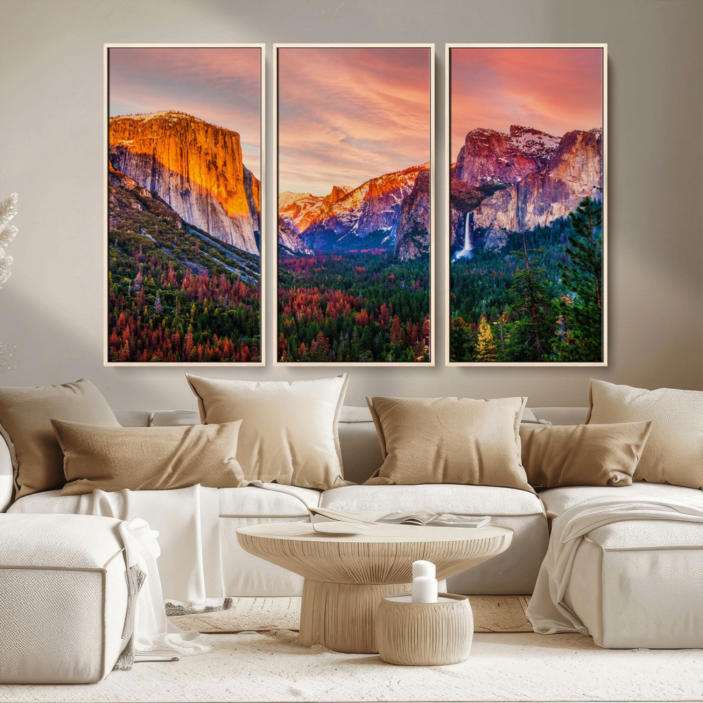 MGV-FC-48X32-3P - Yosemite Nal Park Wall Art Landscape Canvas Print El Capitan