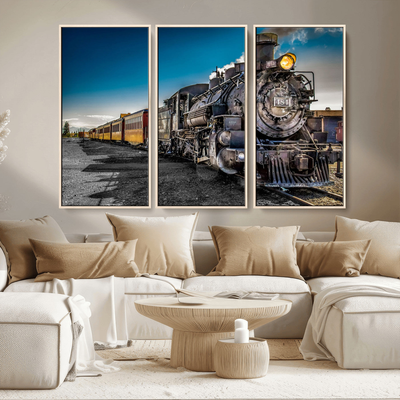 MGV-FC-48X32-3P - Train Wall Art Canvas Print