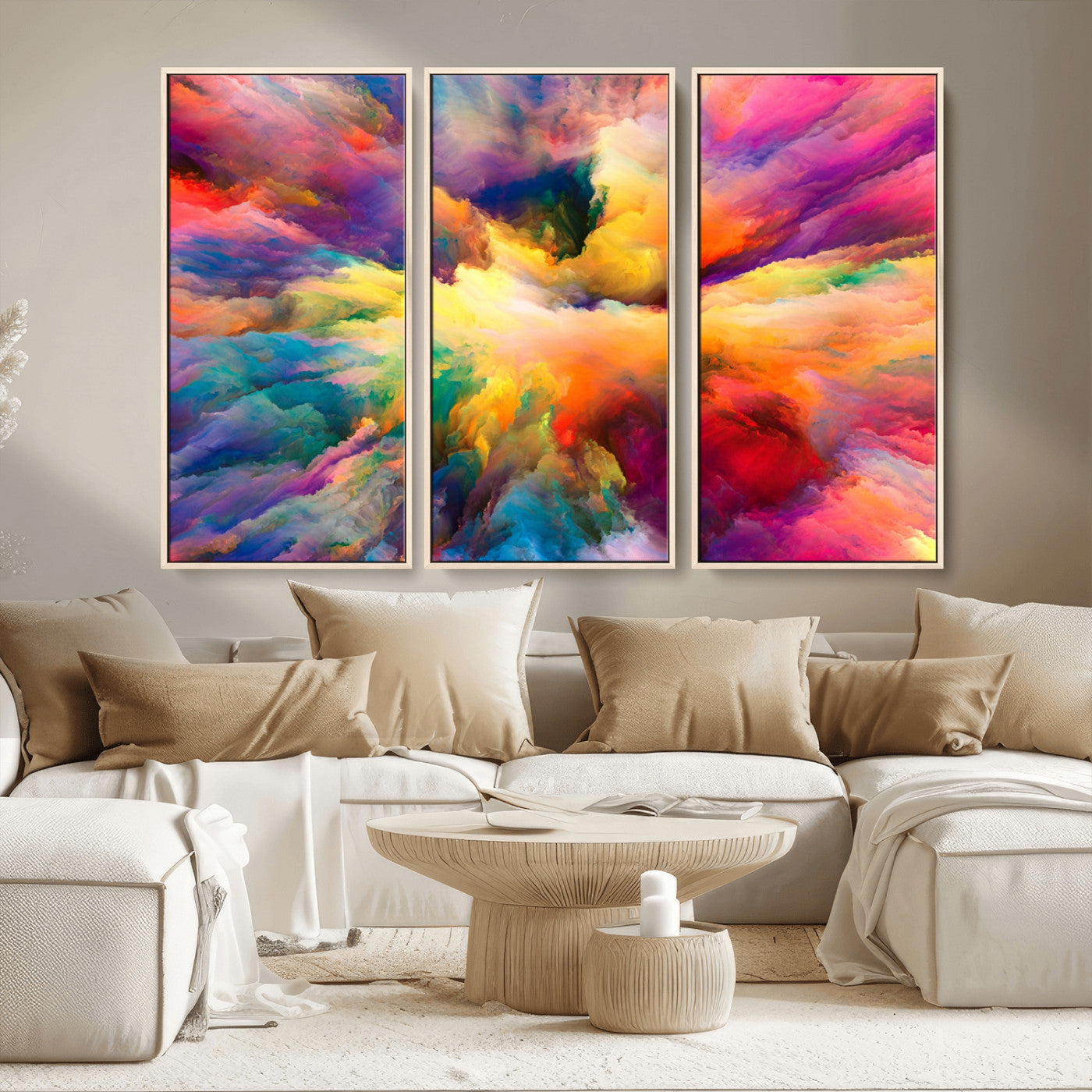 MGV-FC-48X32-3P - Blazing Vibrant Colors Cloud-like Wall Art Canvas Print