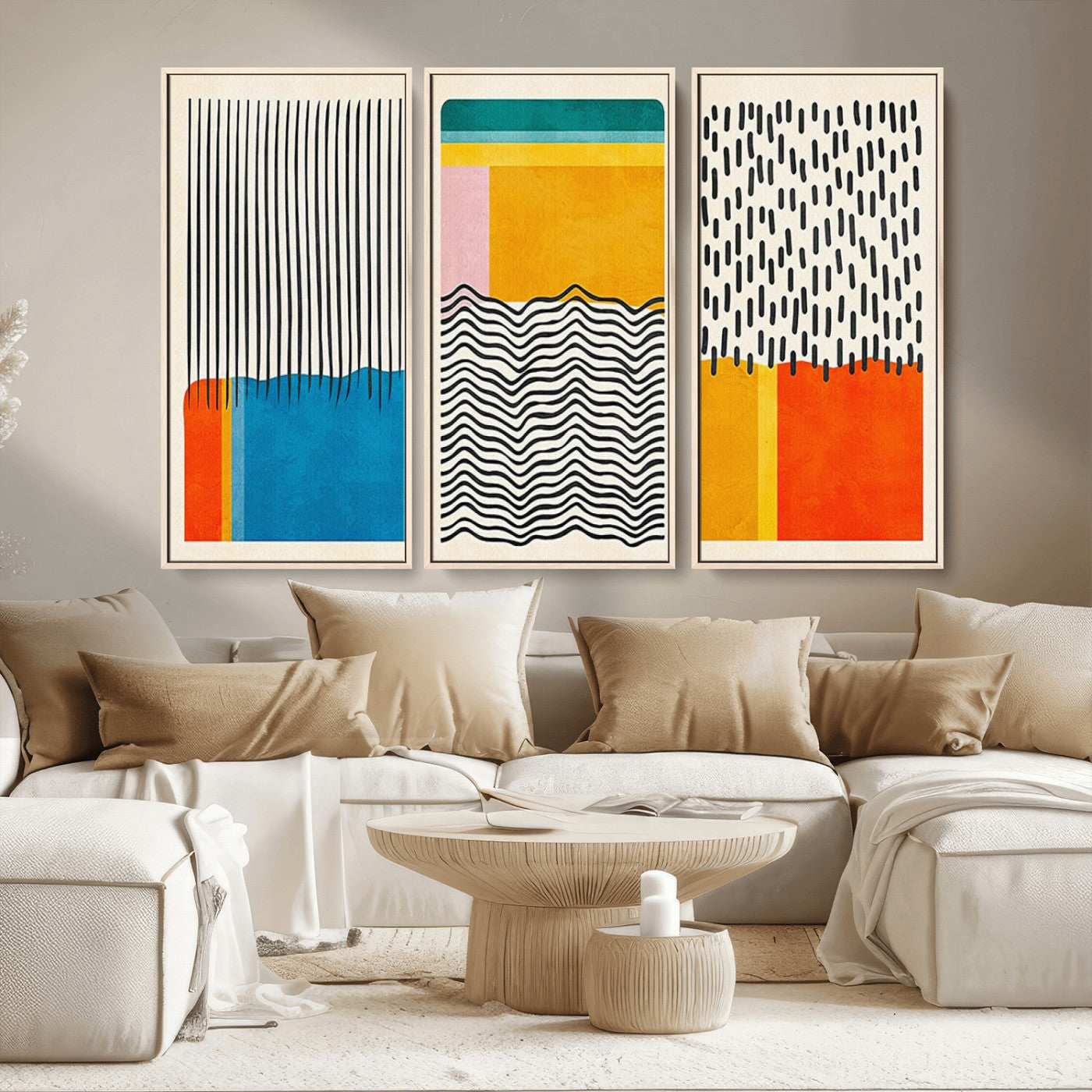 MGV-FC-48X32-3P - Canvas Print Wall Art Abstract Illustrs Art Boho