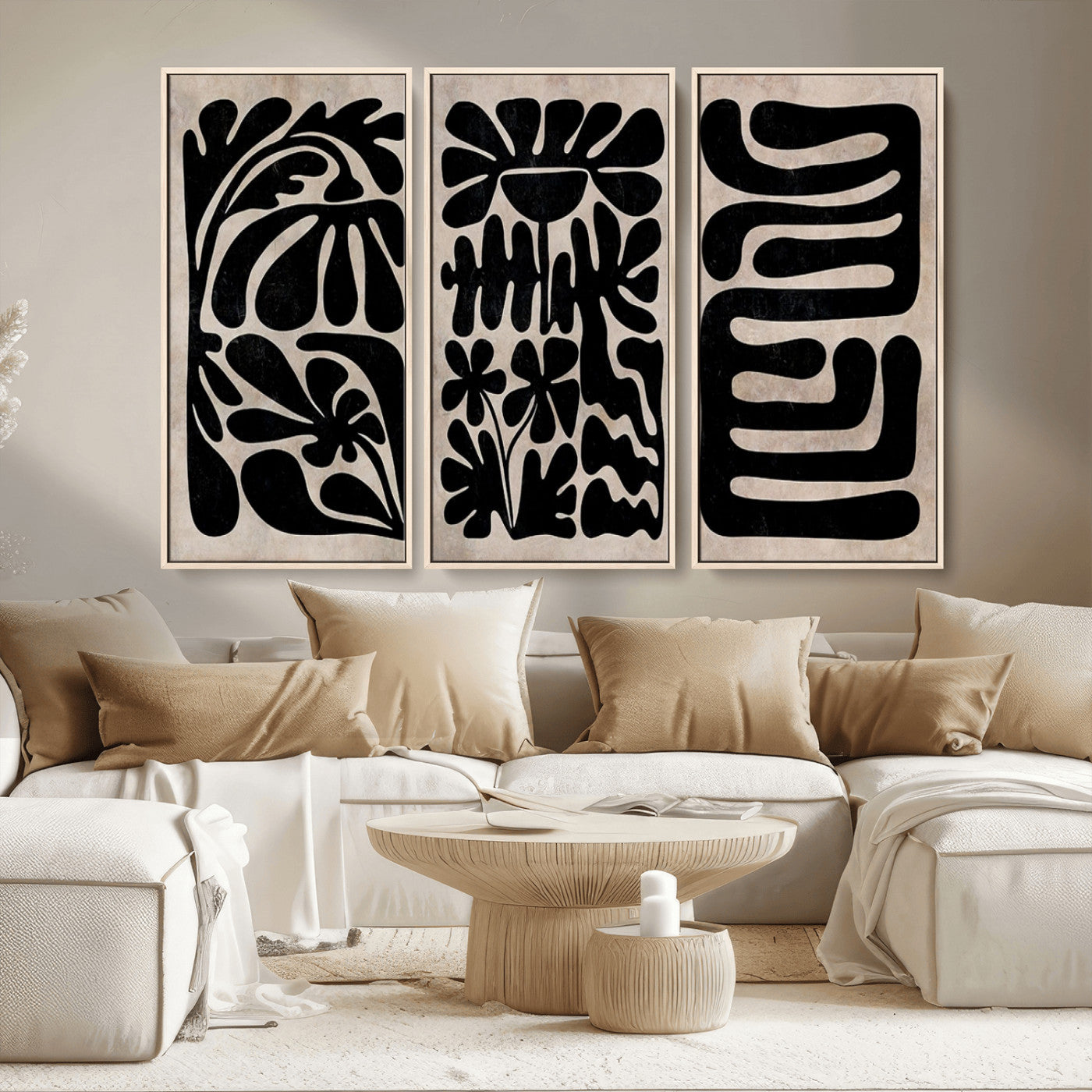 MGV-FC-48X32-3P - Canvas Print Wall Art Abstract Art Boho, Framed Boho Art Canvas Print