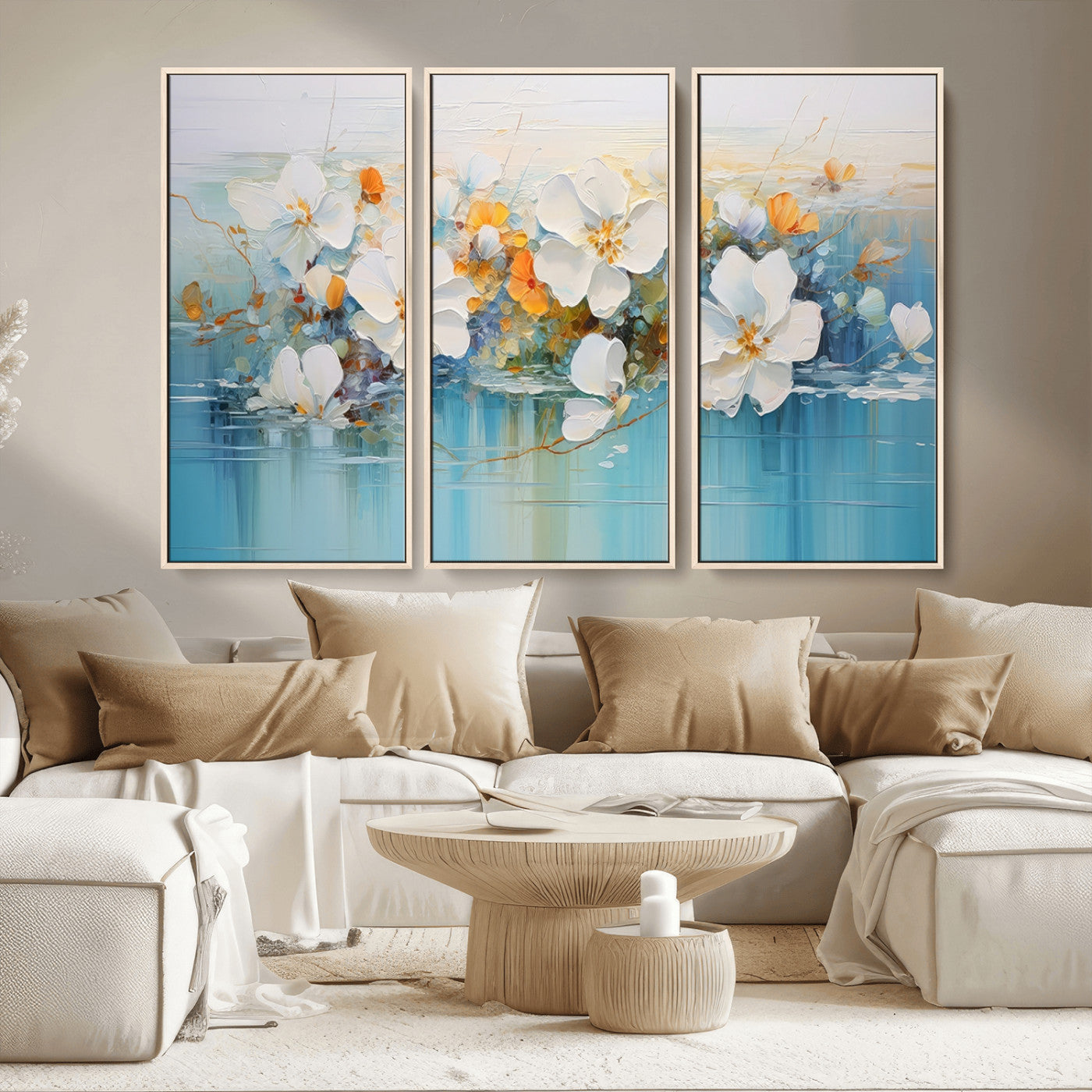 MGV-FC-48X32-3P - Abstract Flower Wall Art Canvas Print