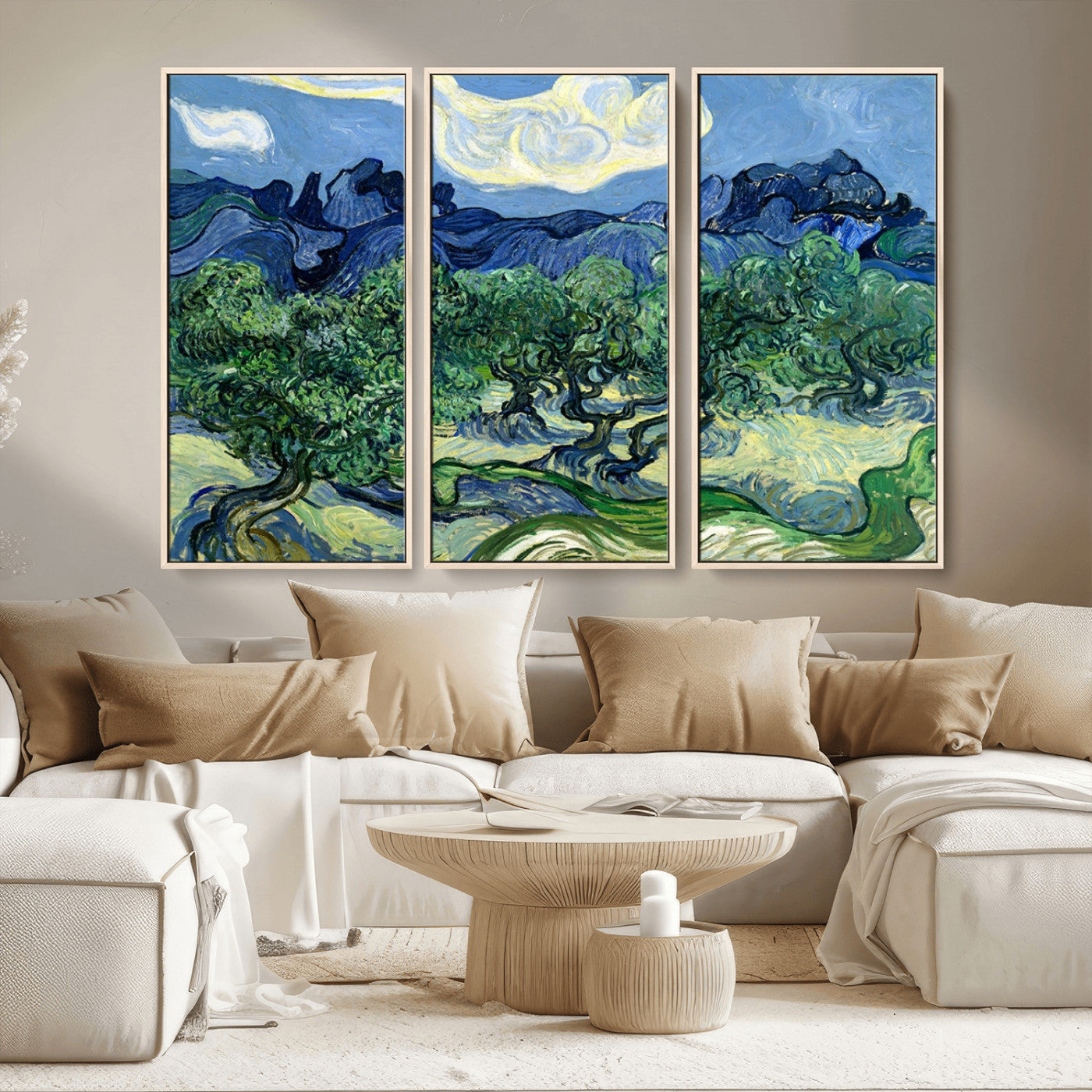 MGV-FC-48X32-3P - Olive Trees Van Gogh Wall Art Canvas Print