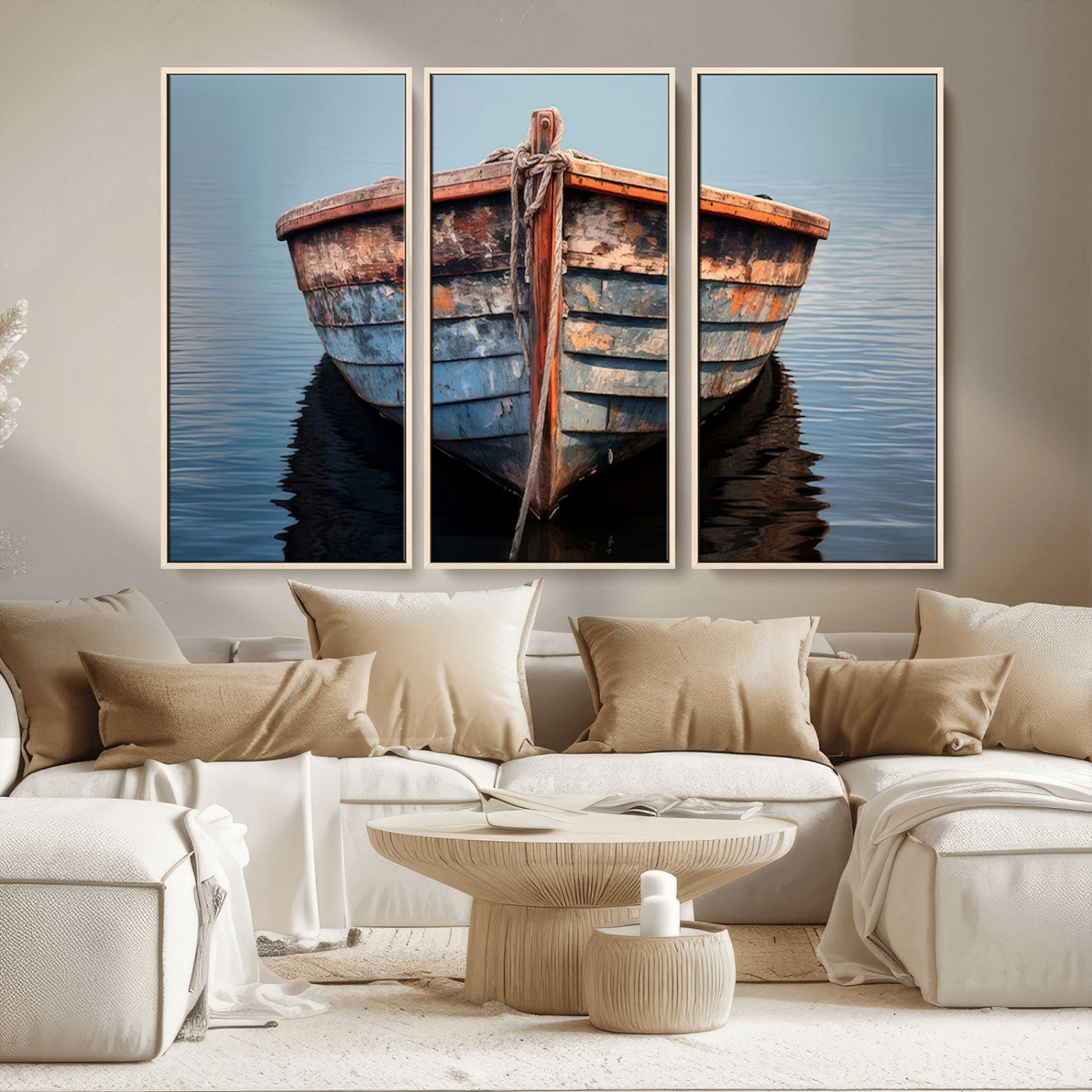 MGV-FC-48X32-3P - Stunning Vintage Boat Canvas Print | Nautical Wall