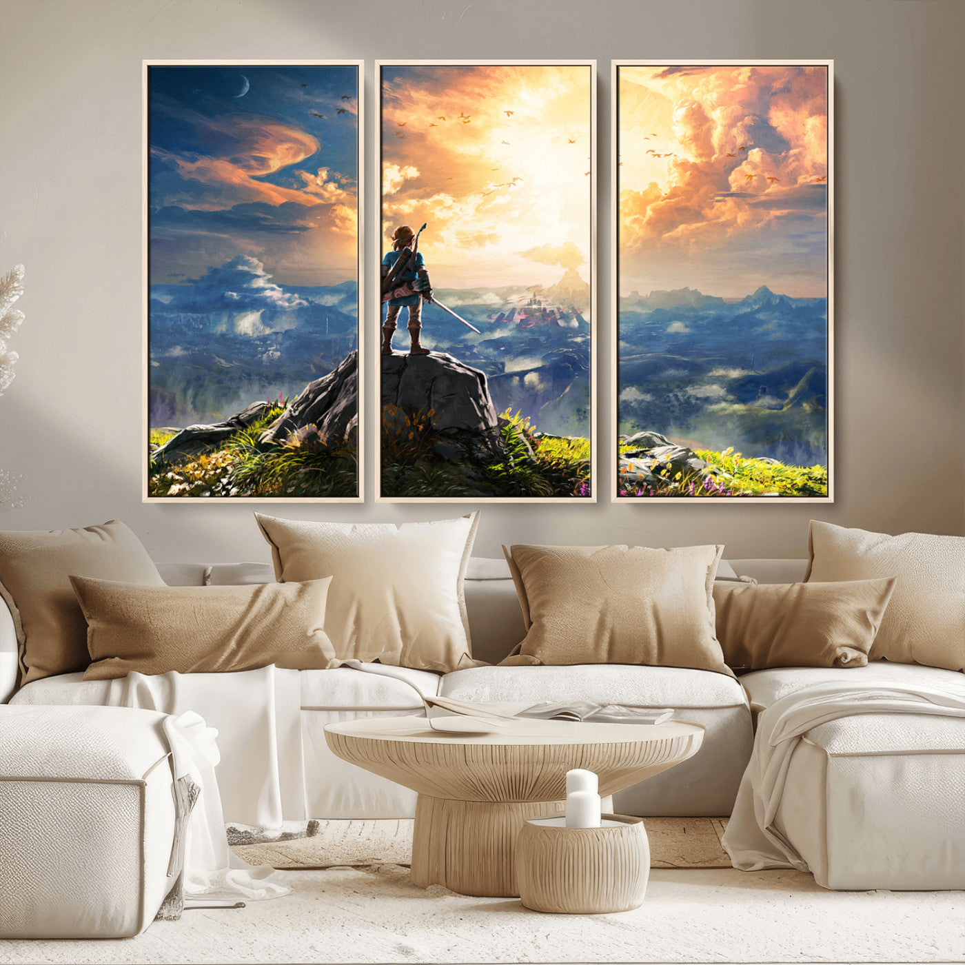MGV-FC-48X32-3P - Legend of Zelda Breath of the Wild Game Wall Art Canvas, Legend of Zelda Canvas Print
