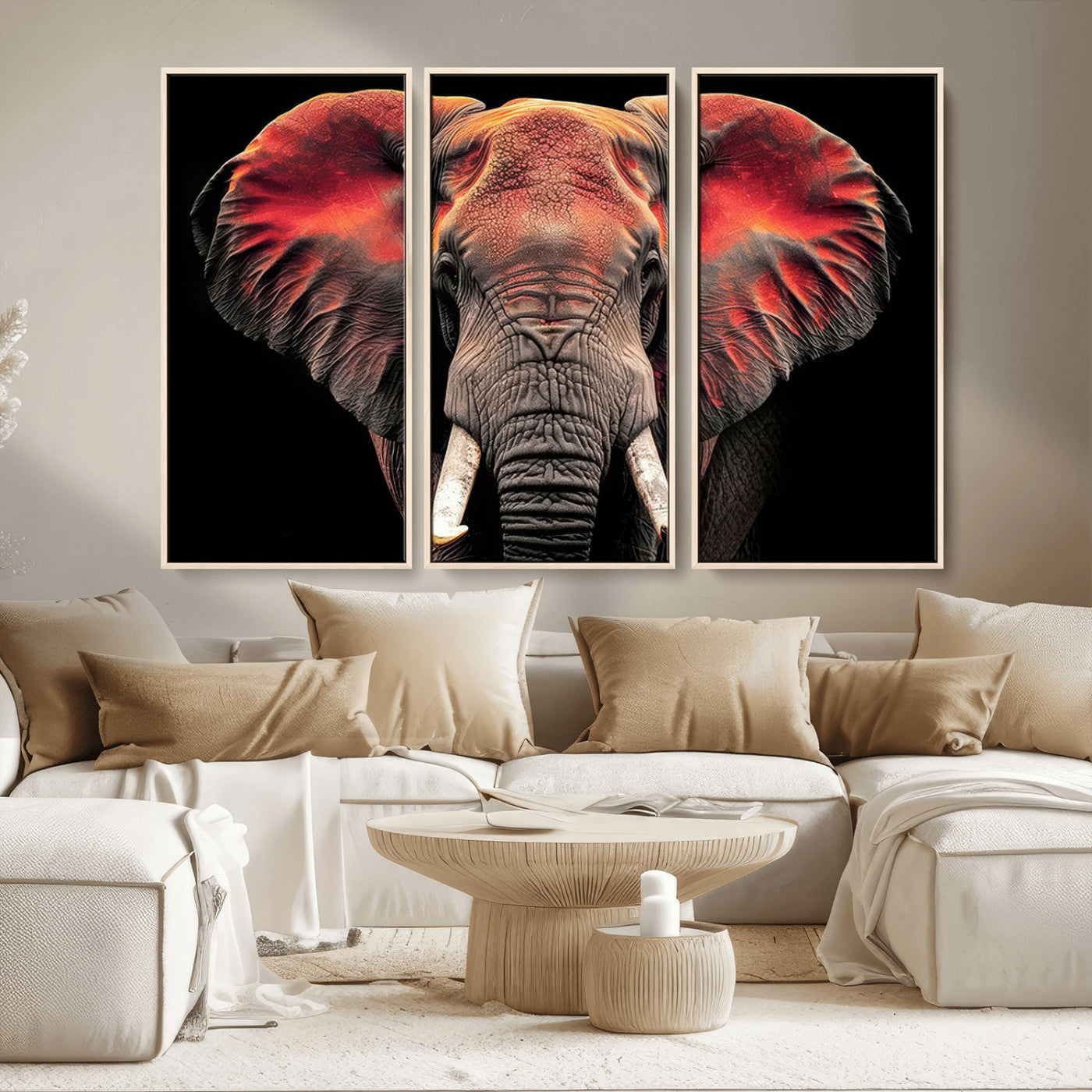 -Elephant Wall Art Canvas Print