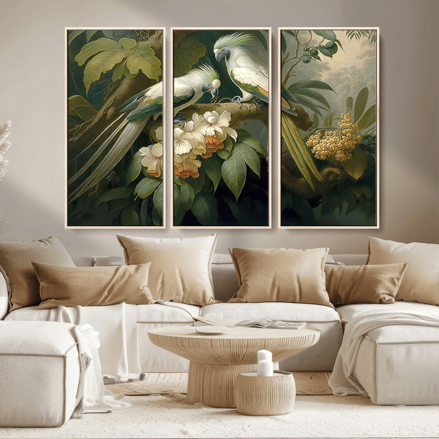 -Tropical Paradise Print Wall Art Stunning Artwork of a Parrot in a Lush Forest with Beautiful