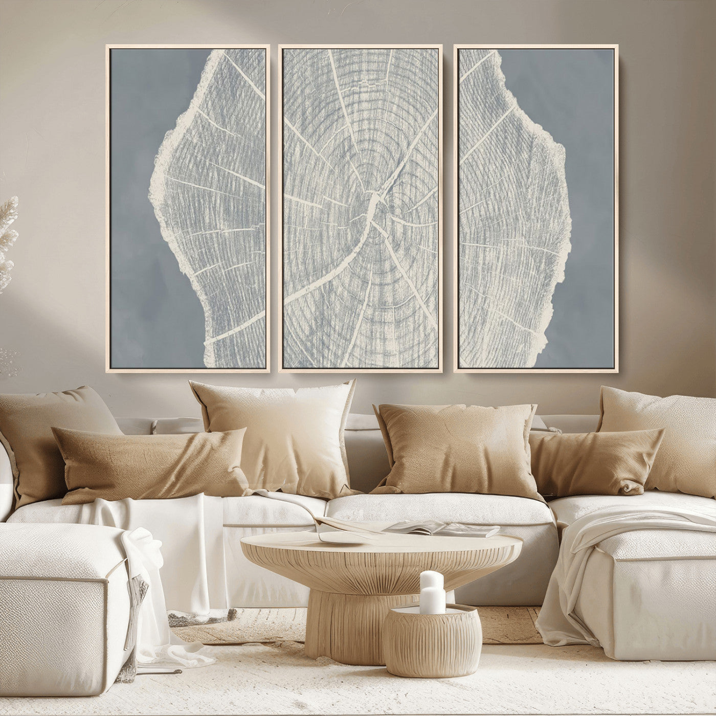 -Abstract Tree Ring Wall Art Canvas Print – Nature-Inspired, Ready to Hang, Modern Home Decor