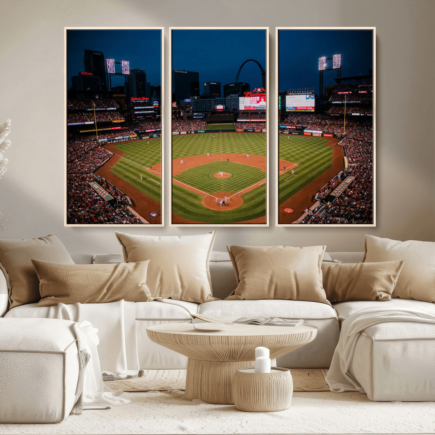 MGV-FC-48X32-3P - St. Louis Cardinals Baseball Team Print - Busch Stadium Wall Art Canvas Print