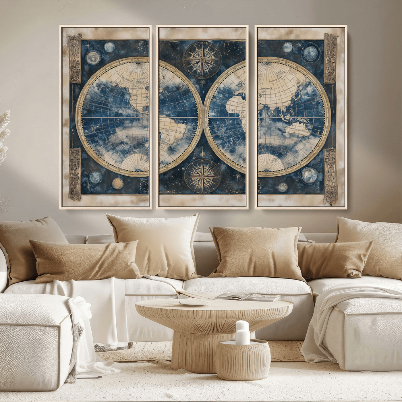 MGV-FC-48X32-3P - World Map Canvas Print