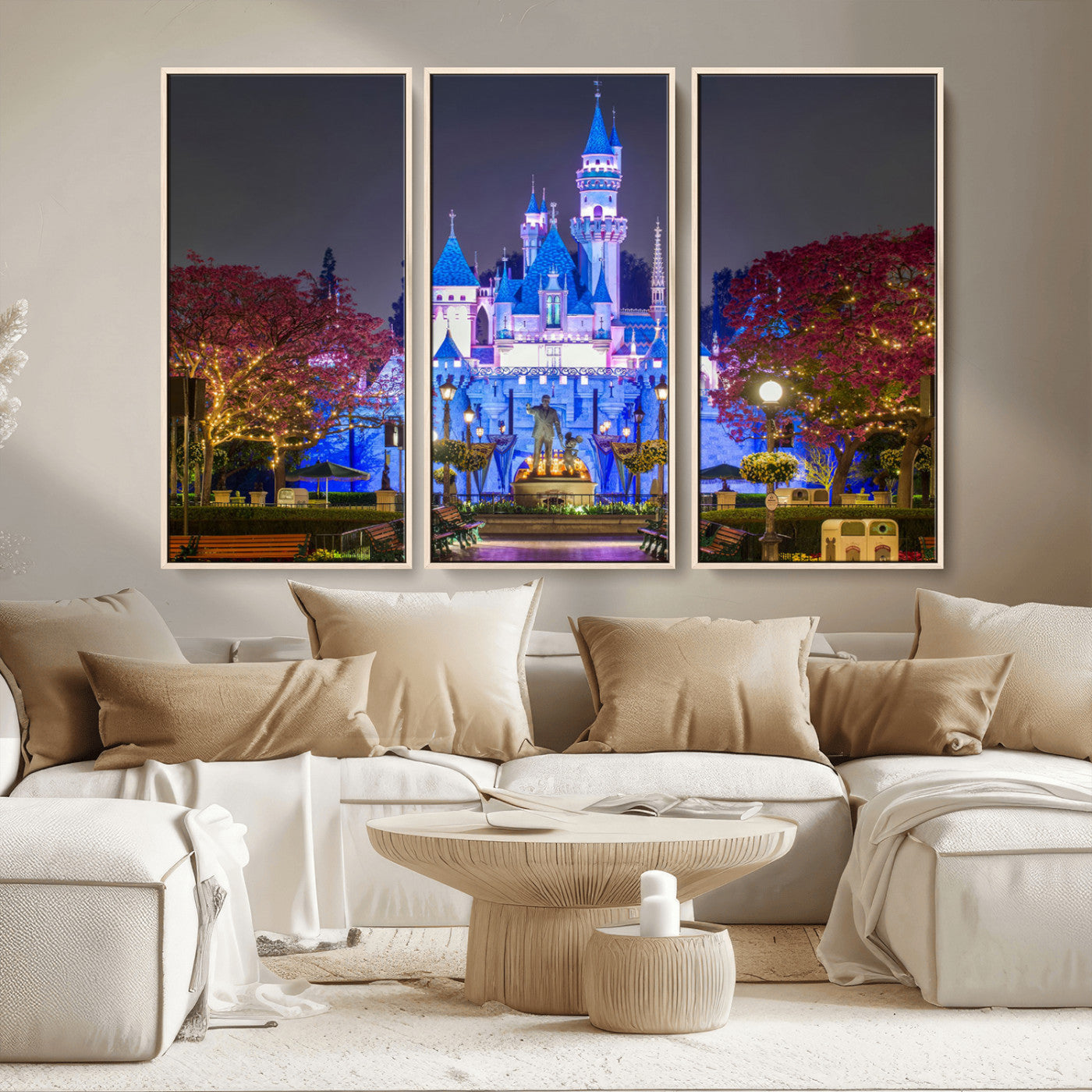 66710-MGV-CV-36X24-Large Disney Castle Wall Art Canvas Print - Magic Kingdom Kids Room Decoration Disney World