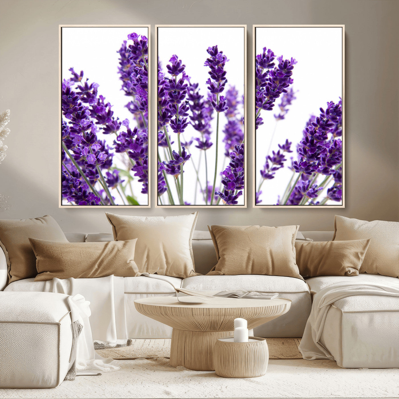 MGV-FC-48X32-3P - Lavender Flower Wall Art Canvas Print