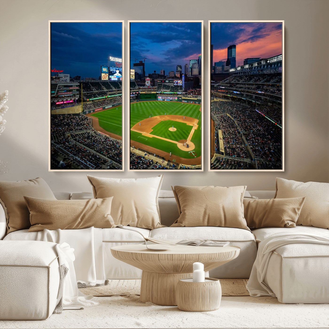 68222753-MGV-CV-36X24-Target Field Wall Art Canvas Print, Baseball Stadium Print, Minneapolis Major League Baseball's Minnesota Twins