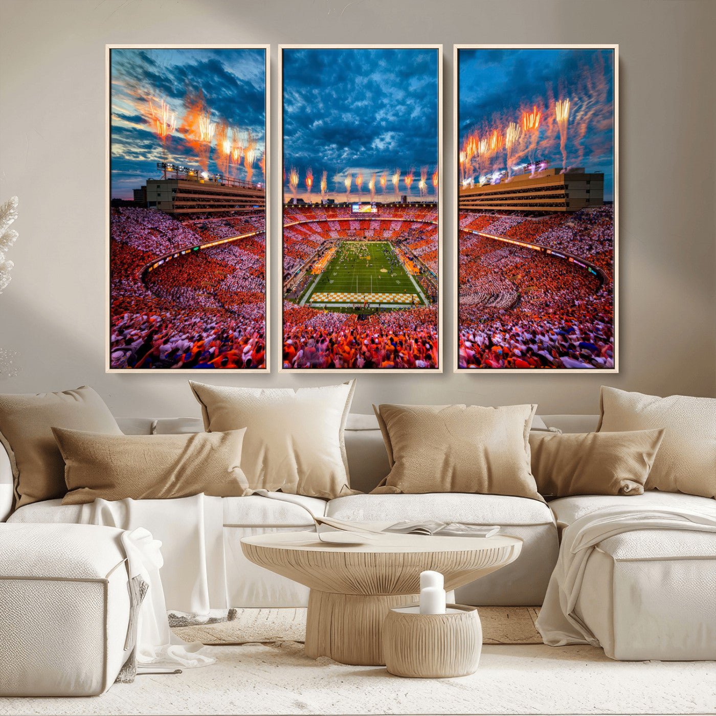 Tennessee Neyland Stadium Wall Art Print, Sports Arena Canvas Wall Art, Panoramic Stadium Canvas Print, Modern Athletic Field Art Printing