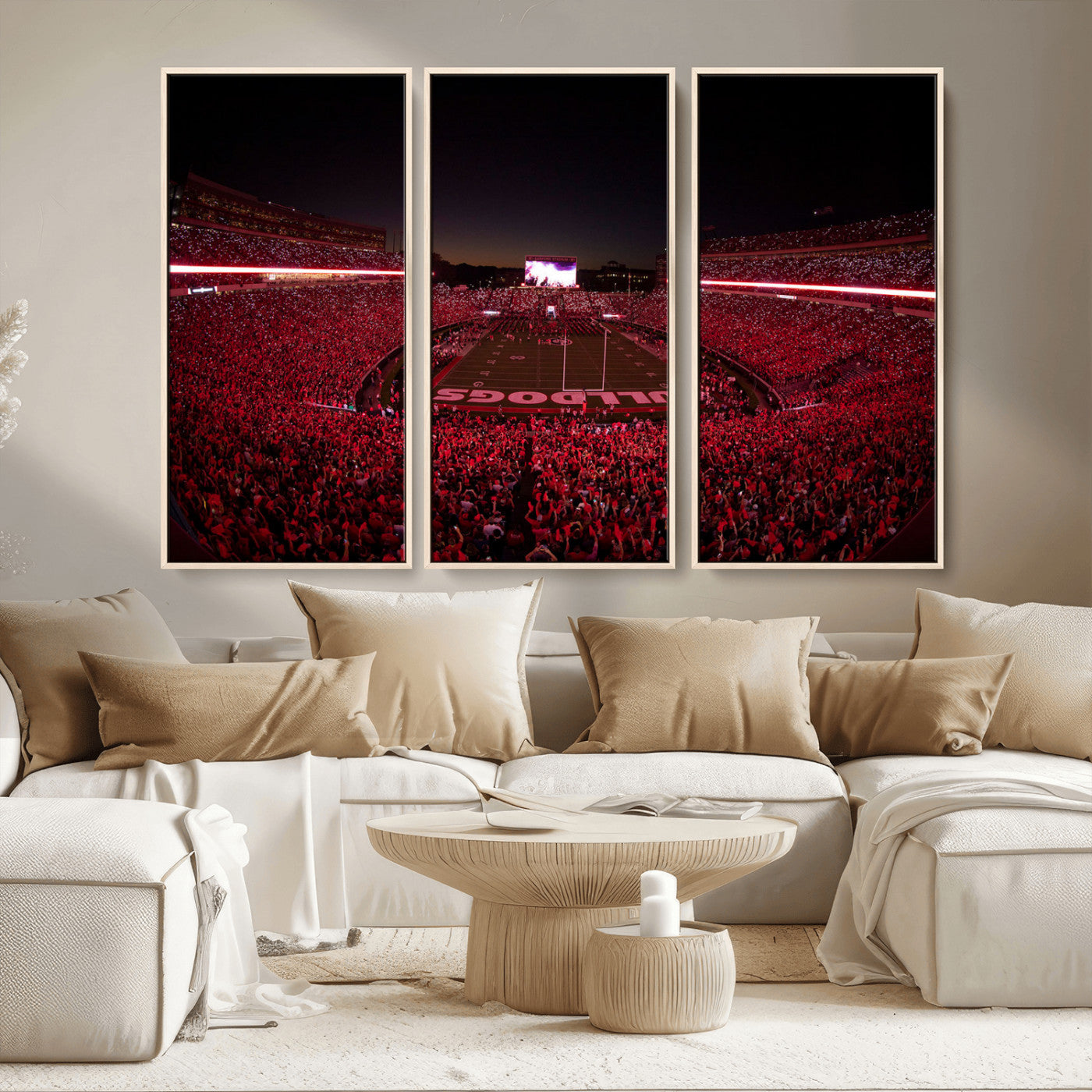 Dooley Stadium Wall Art Print, Sports Arena Canvas Wall Art, Dooley Field at Sanford Stadium Canvas Print, Modern Athletic Field Art Printing