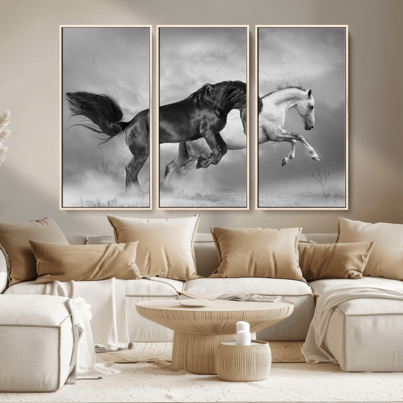 MGV-FC-48X32-3P - Wild Horses Wall Art Canvas Print