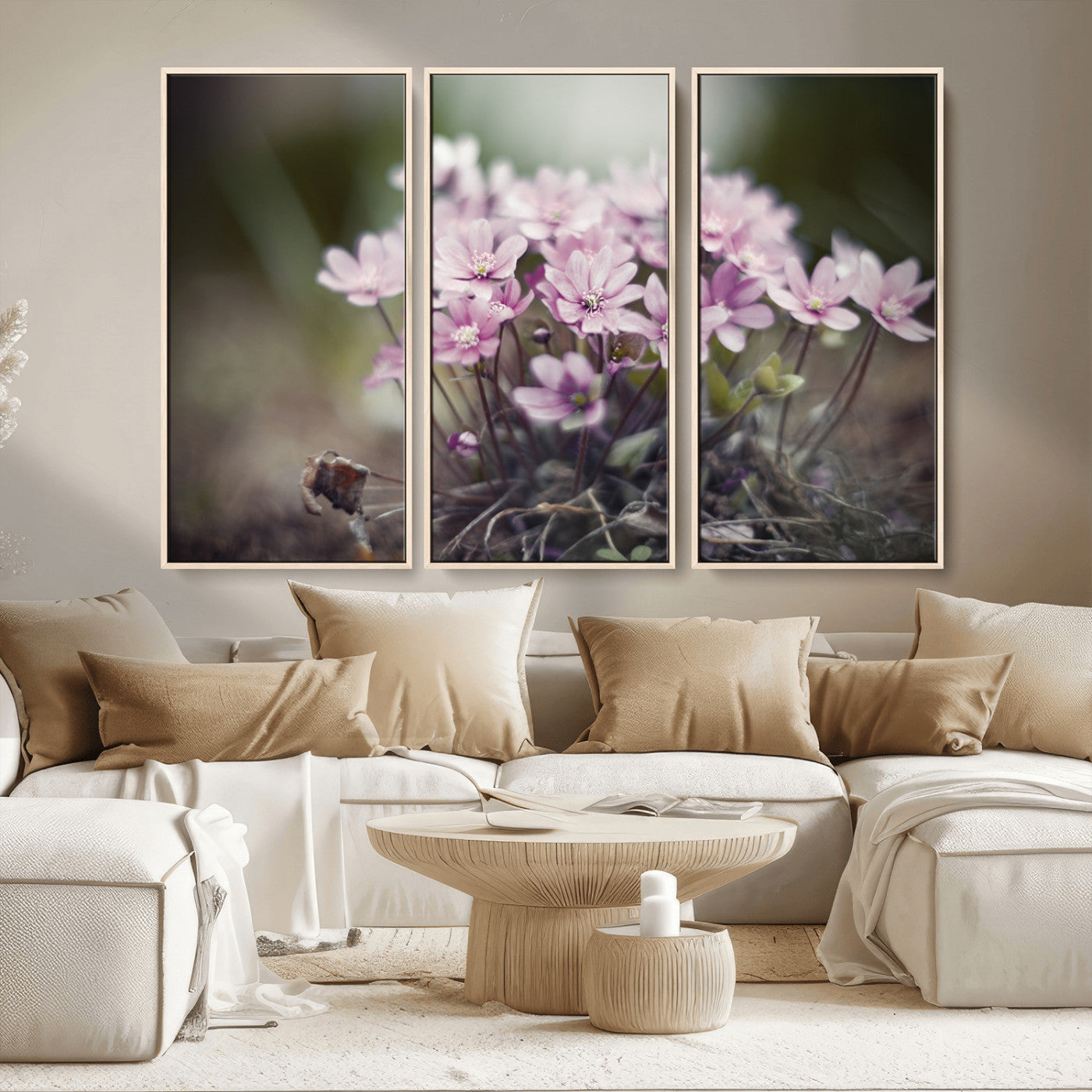 MGV-FC-48X32-3P - Pink Wild Flower Canvas Print