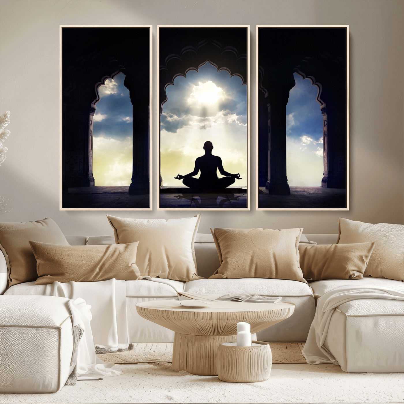 MGV-FC-48X32-3P - Women and Yoga Wall Art Canvas Print