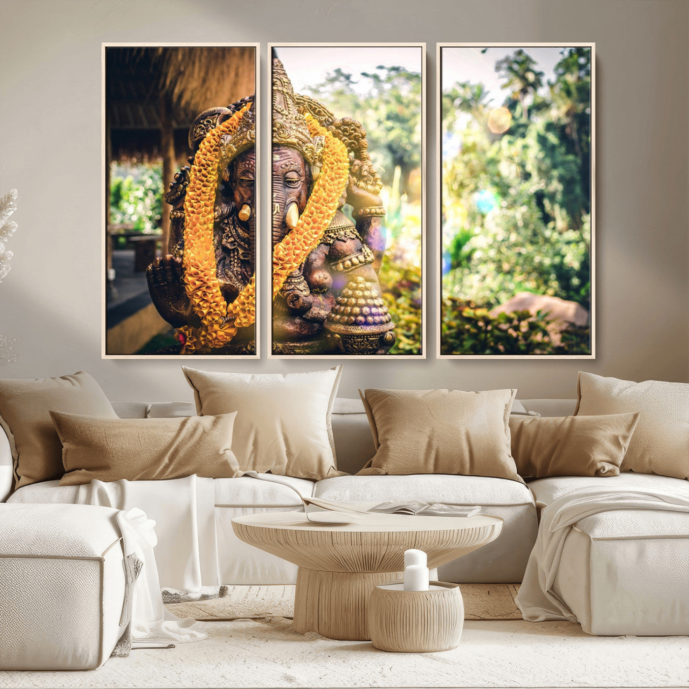 MGV-FC-48X32-3P - Hinduism Statue Wall Art Canvas Print