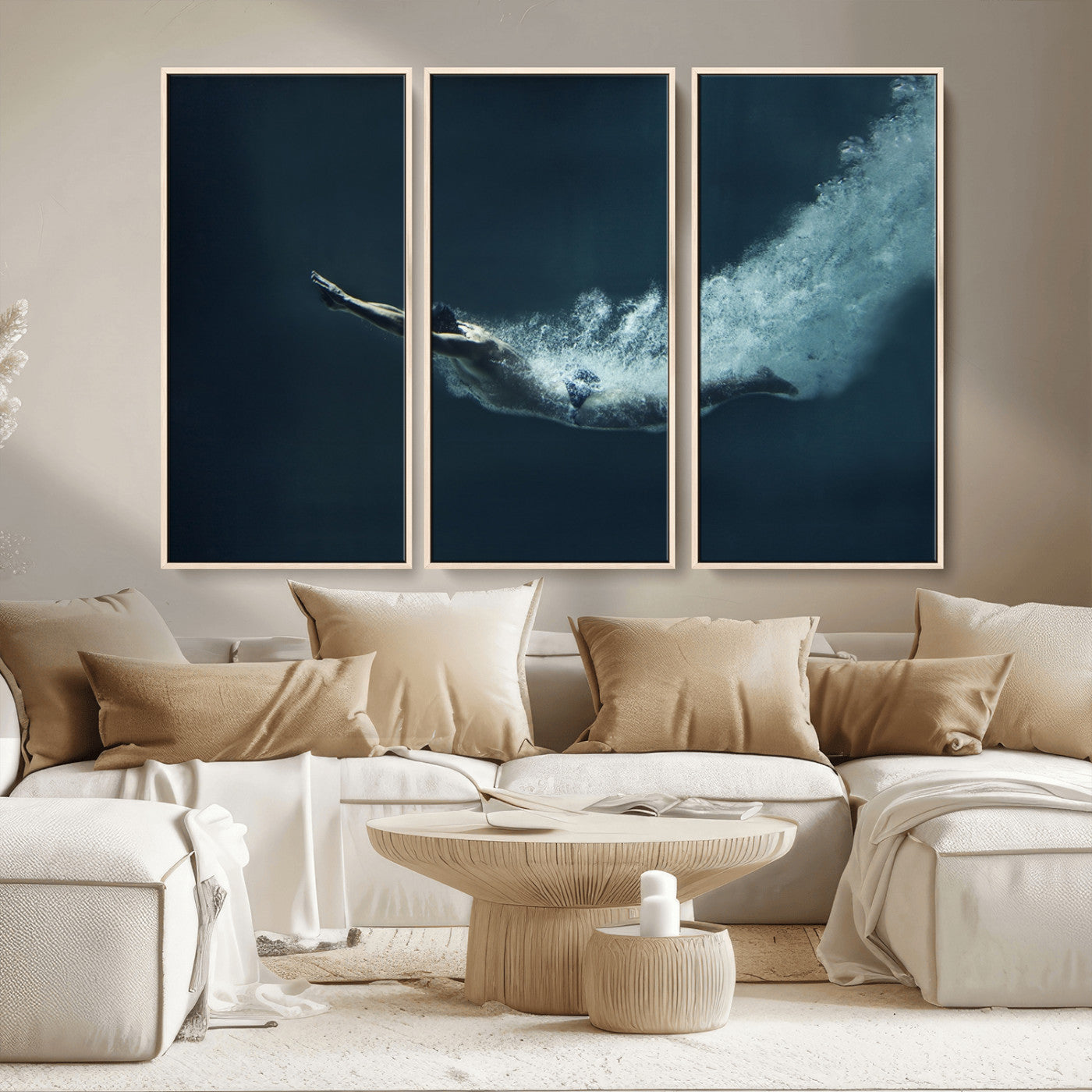 MGV-FC-48X32-3P - Swimmer Wall Art Canvas Print