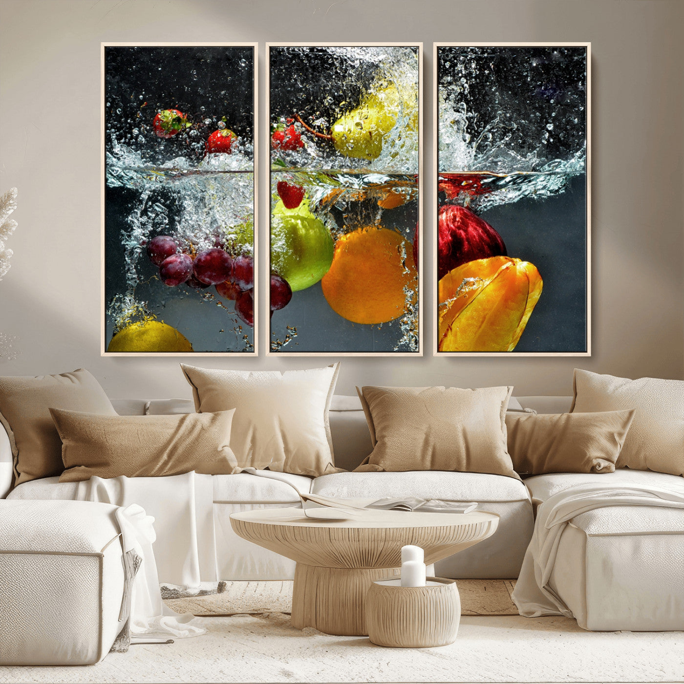 MGV-FC-48X32-3P - Kithen Vegetables World Wall Art Canvas Print