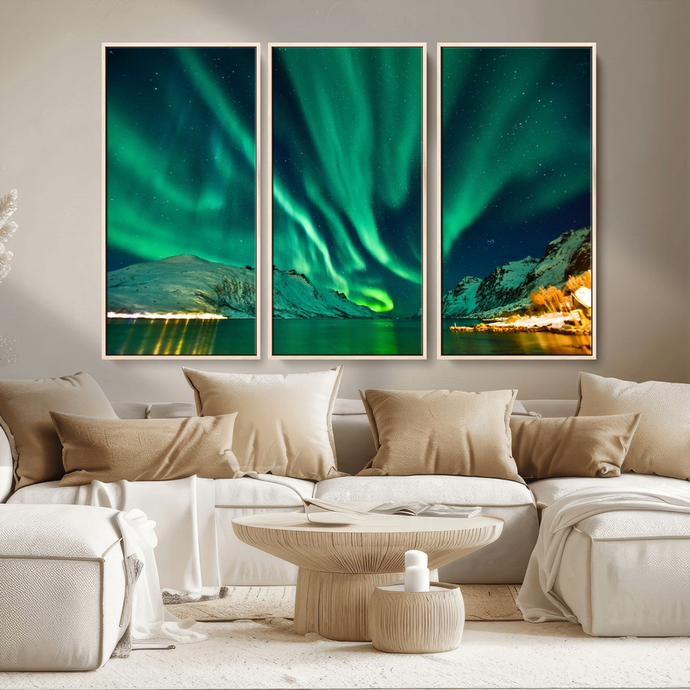 MGV-FC-48X32-3P - Northern Lights Wall Art Canvas Print