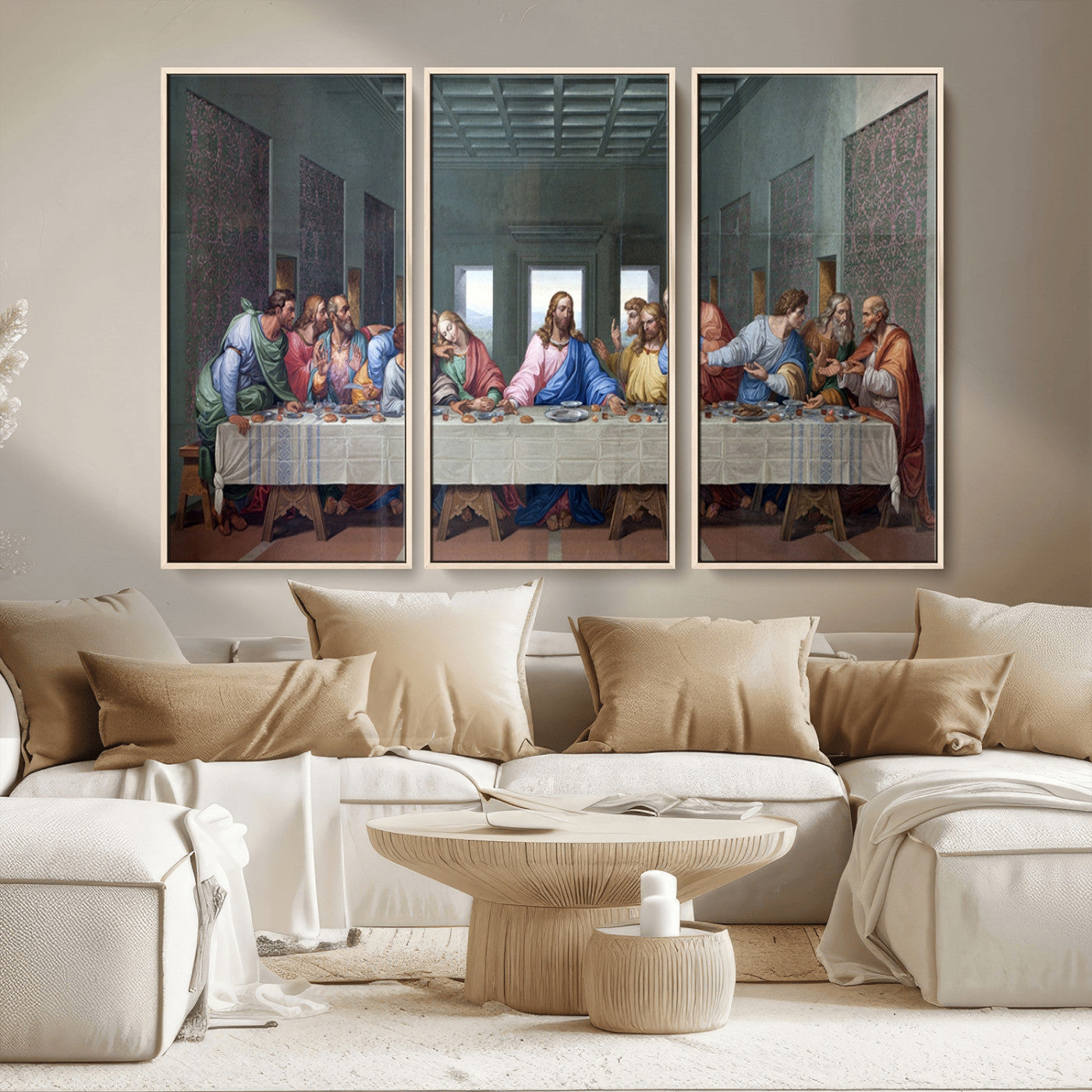MGV-FC-48X32-3P - The Last Supper Multi Panel Canvas Wall Art