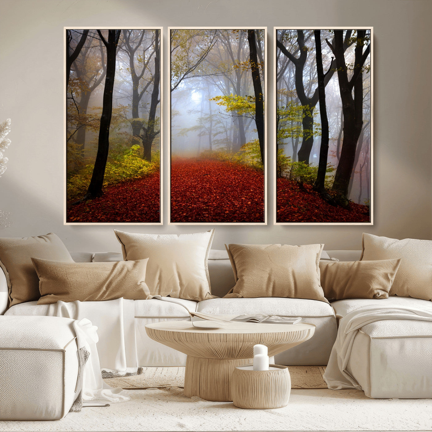 MGV-FC-48X32-3P - Foggy Forest Wall Art Landscape Canvas Print