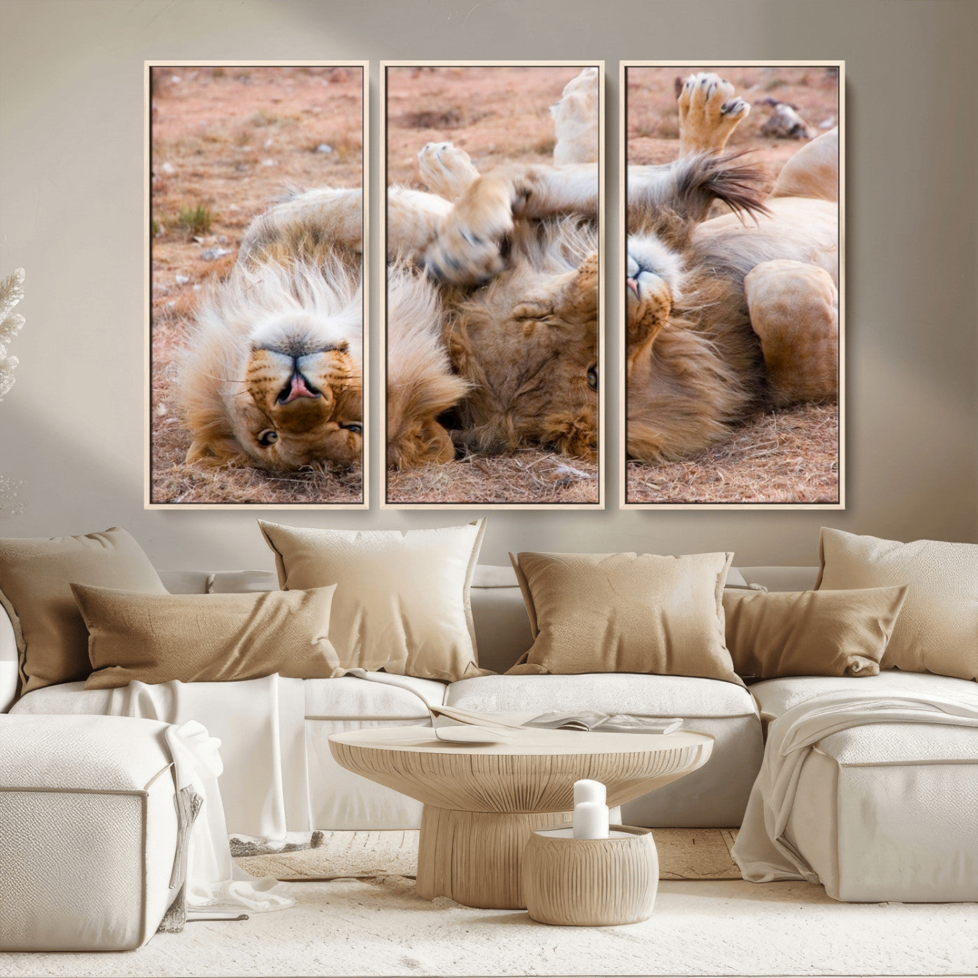 MGV-FC-48X32-3P - Animal Wall Art Lion Canvas Print