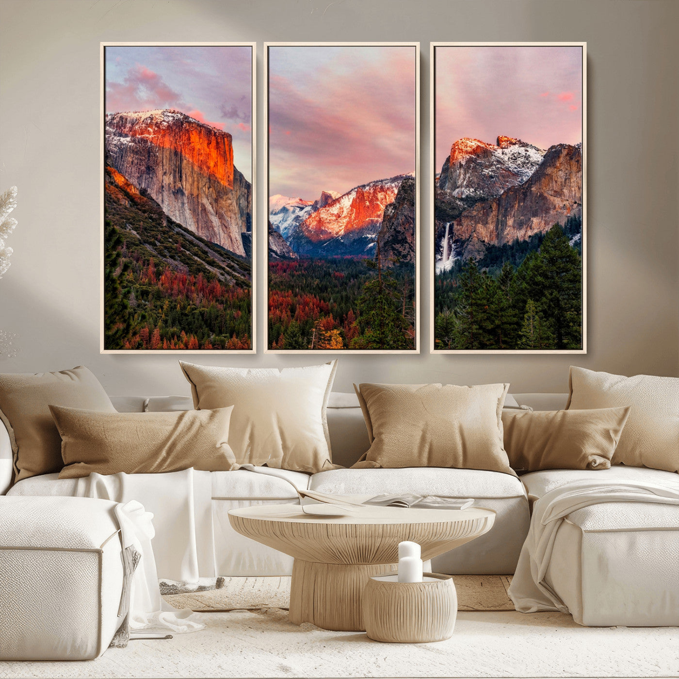 MGV-FC-48X32-3P - Yosemite Half Dome Wall Art Canvas Print El Capitan