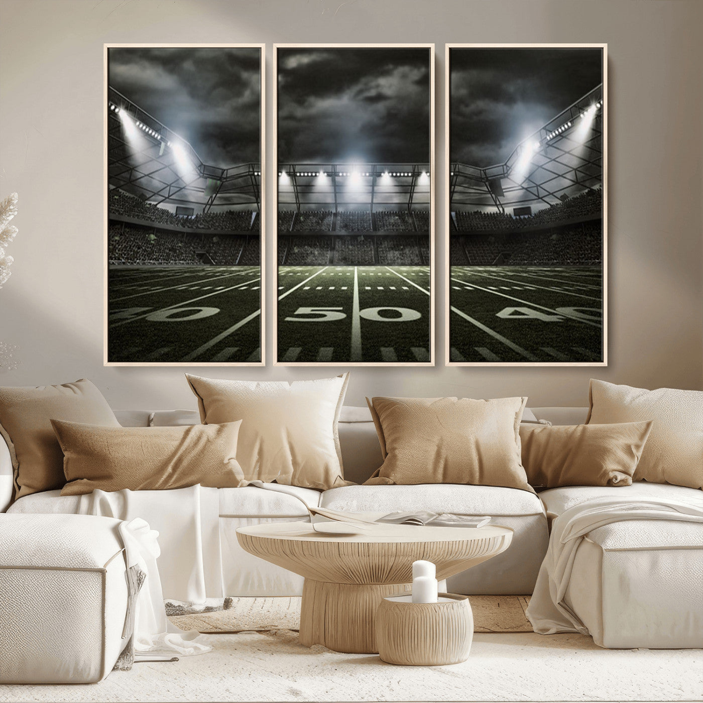 -American Football Stadium Wall Art Canvas Print, Stadium Sport Wall Art Print
