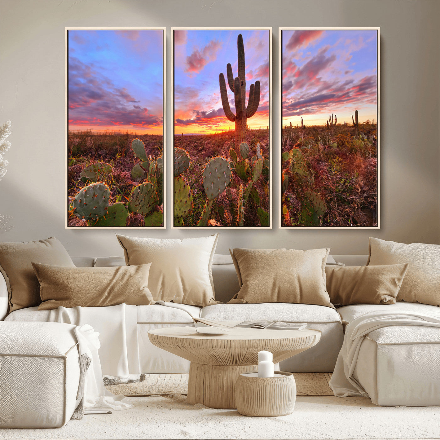 MGV-FC-48X32-3P - Arizona Desert Sunset Wall Art Canvas Print