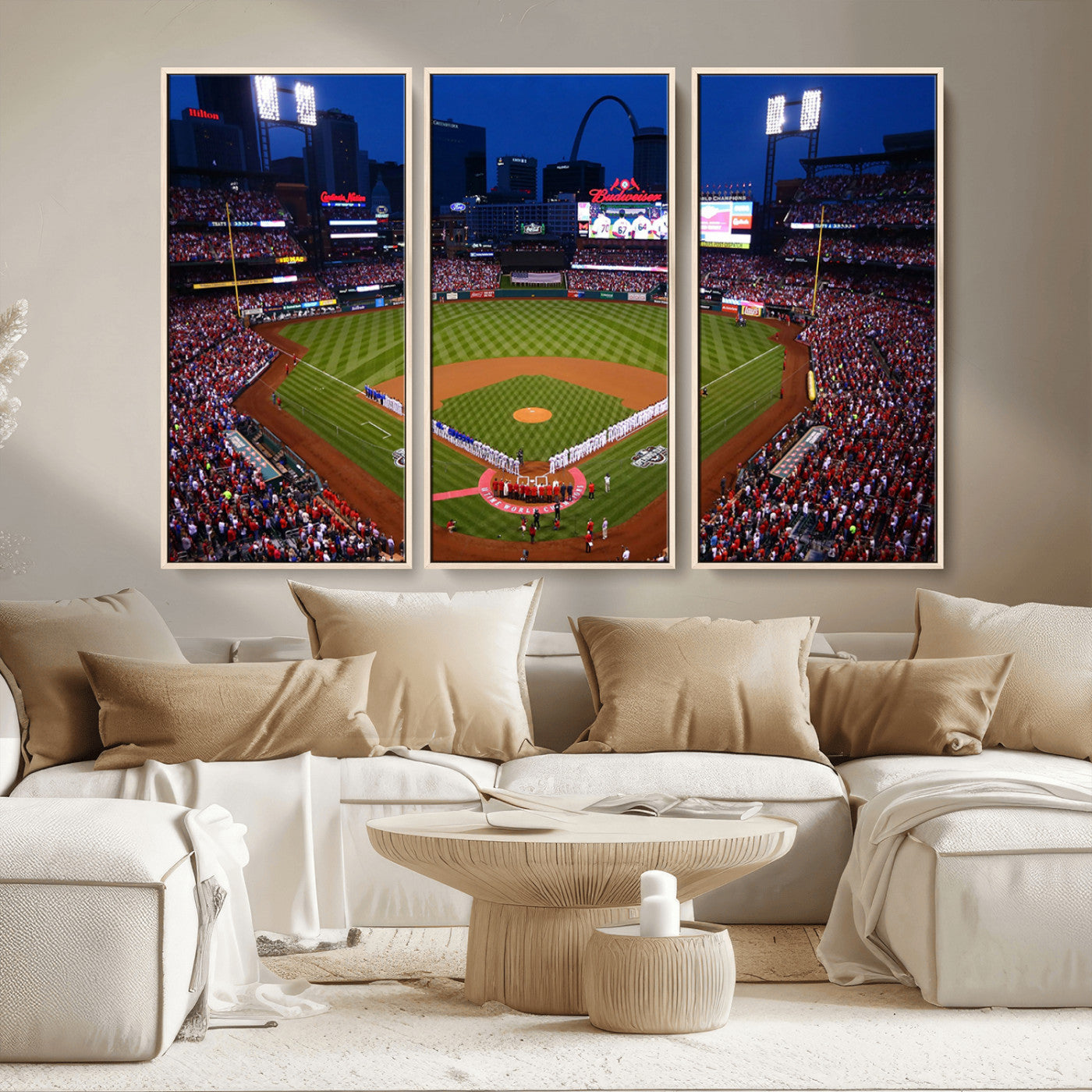 MGV-FC-48X32-3P - St. Louis Cardinals Baseball Team Print - Busch Stadium Wall Art Canvas Print